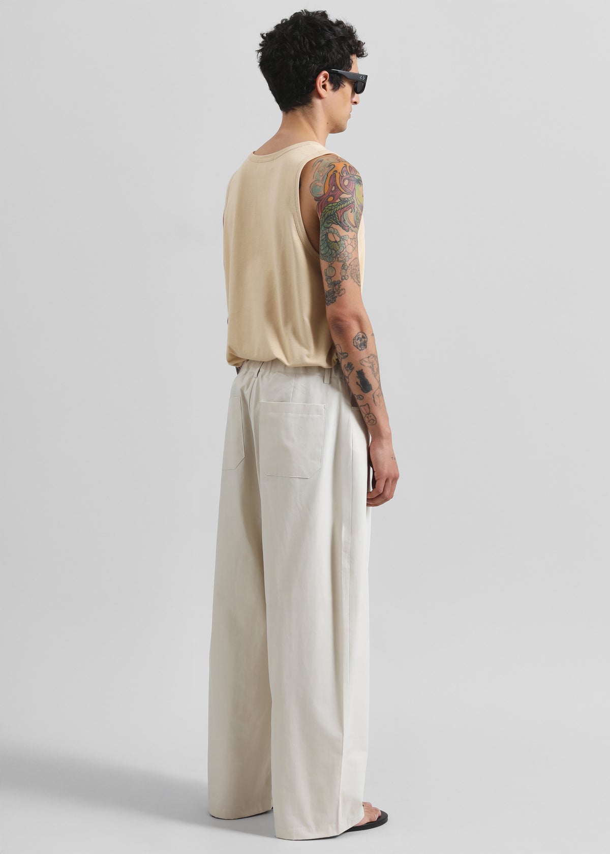 Malton Wide Trousers - Ecru - 8