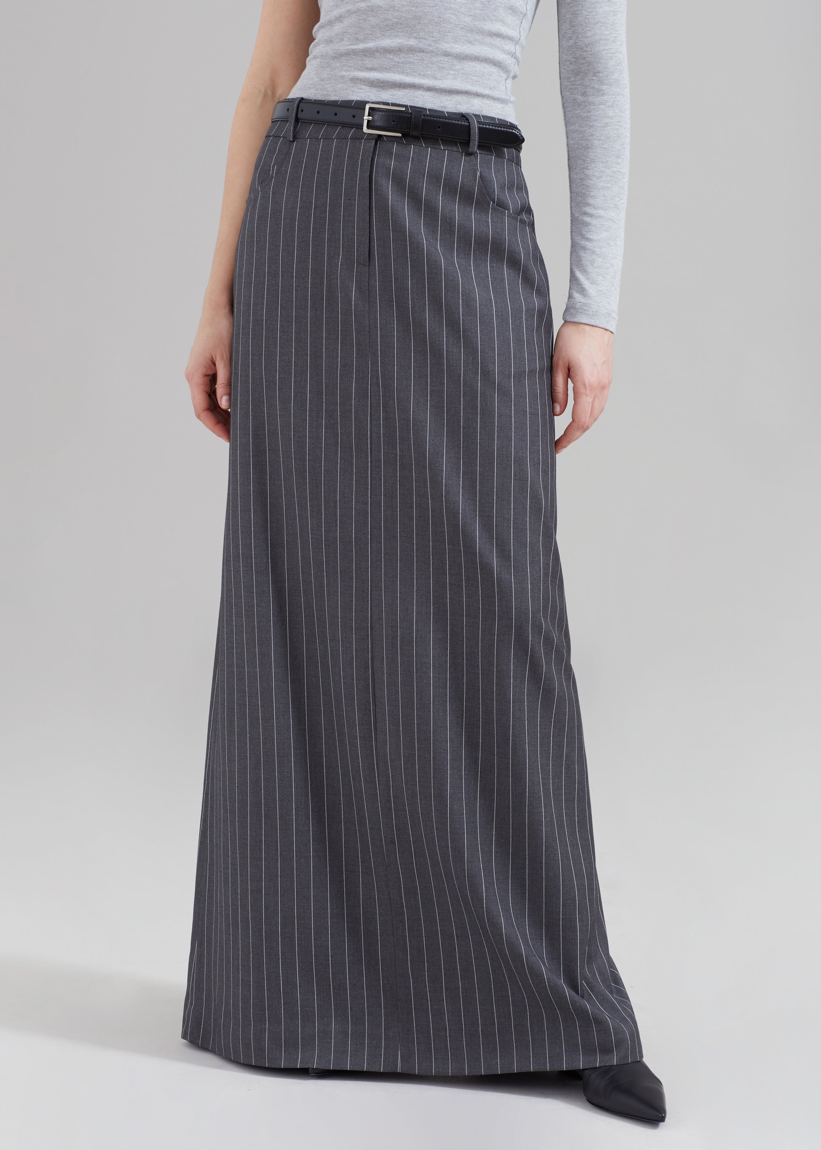 Dark grey hotsell long pencil skirt