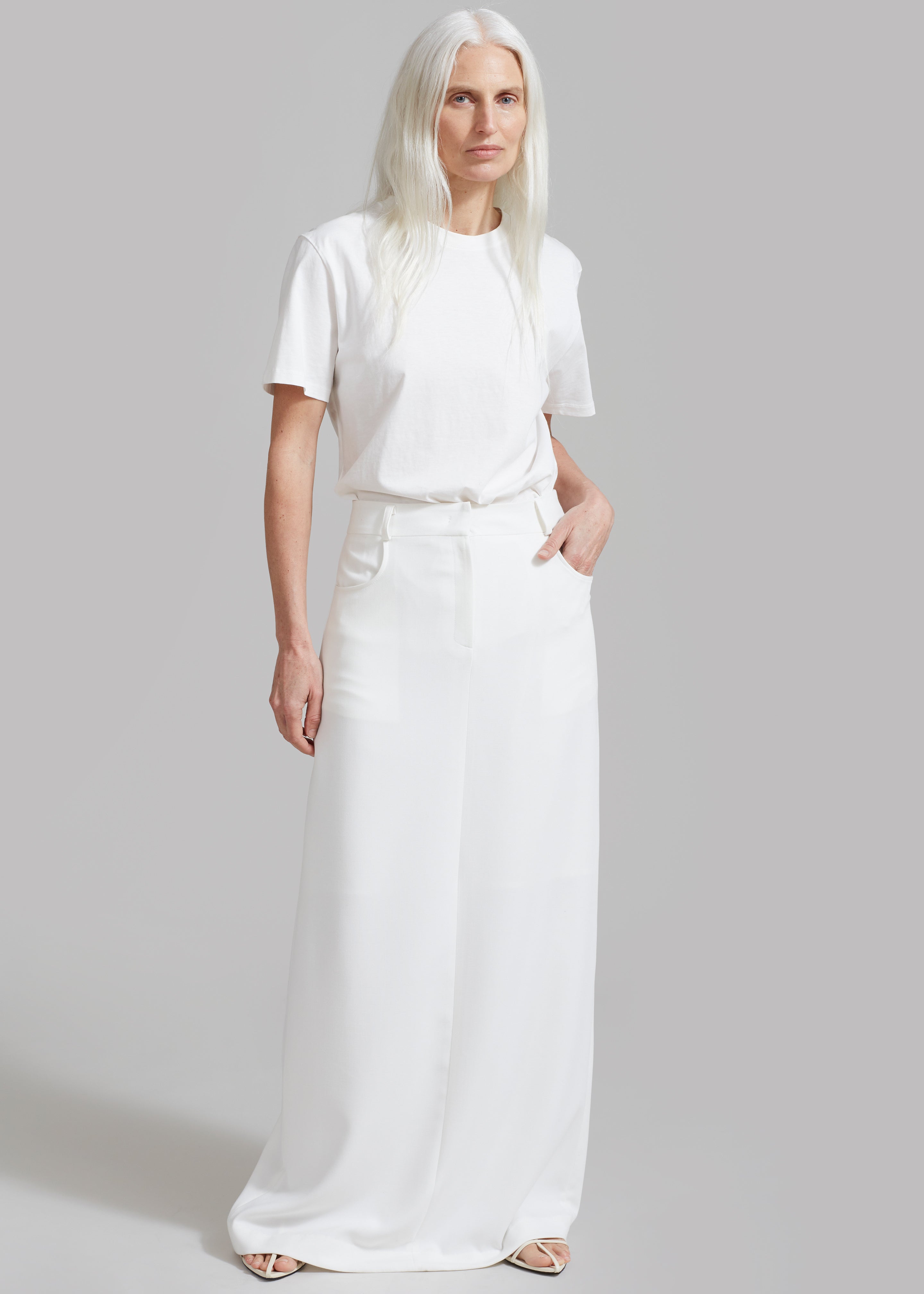 Malvo Long Pencil Skirt - White - 4