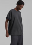 Mani Roll Up Sleeve Tee - Charcoal/Black