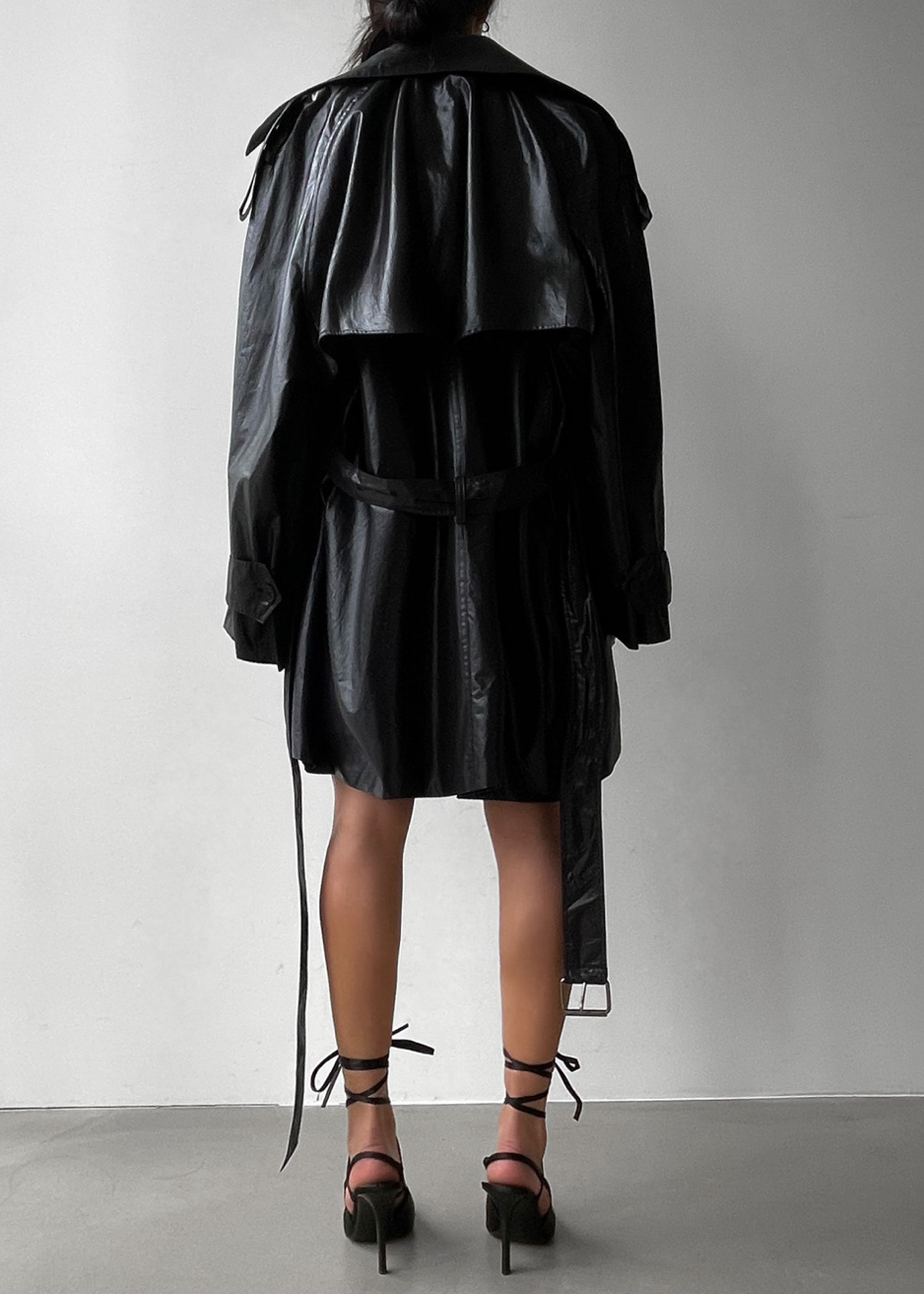 Manila Oversized Trench - Black - 7