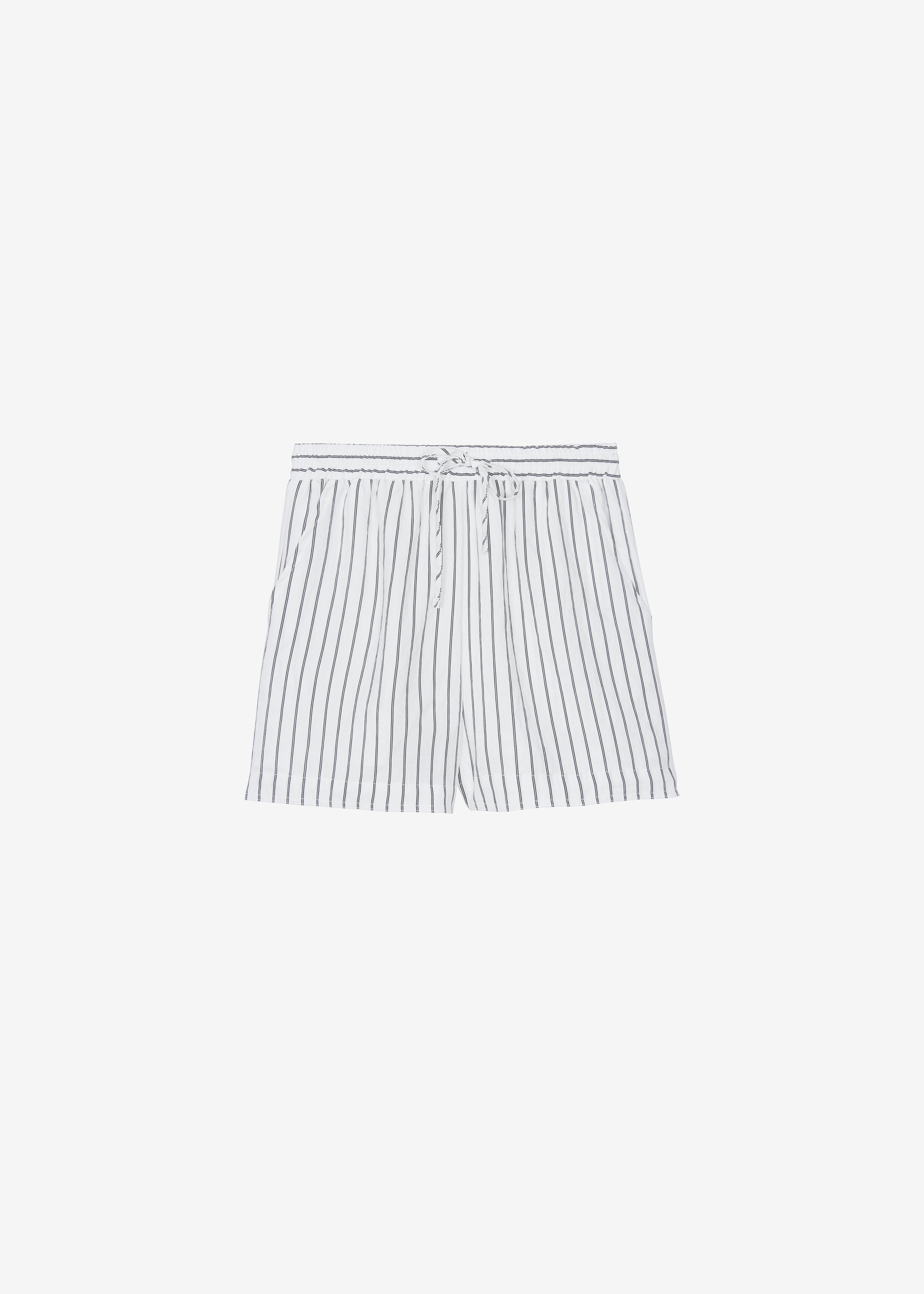 Manisa Mini Shorts - White/Black Stripe - 9