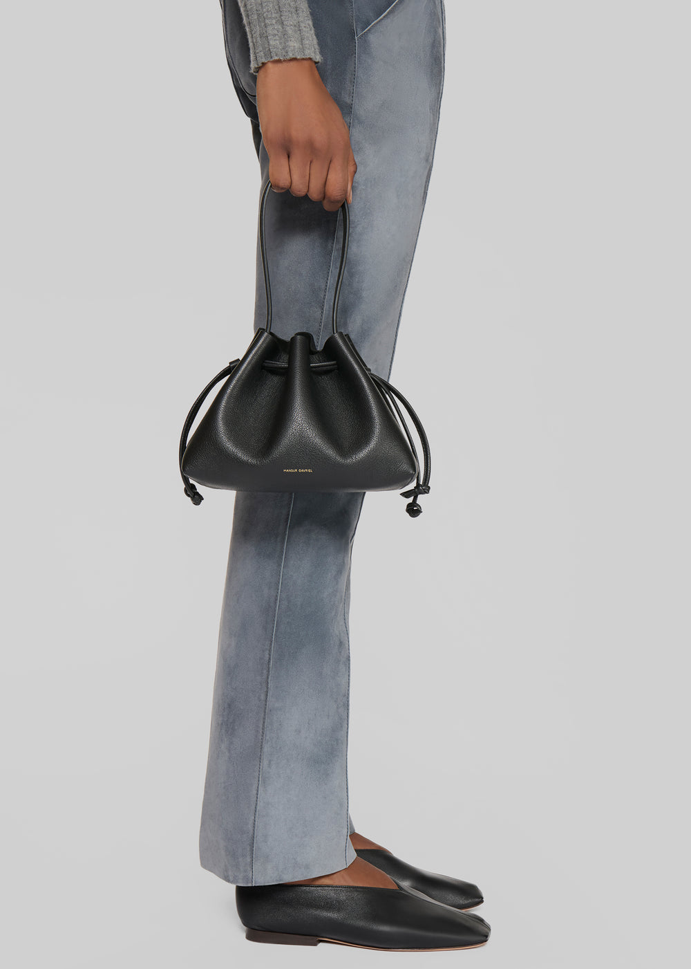 Mansur Gavriel Drawstring Pouchette - Black - 1