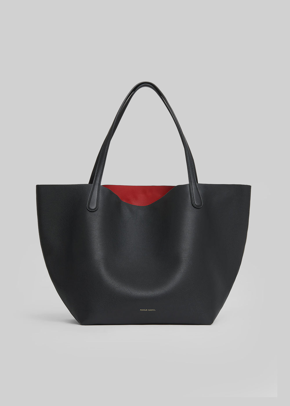 Mansur Gavriel Everyday Soft Tote - Black/Flamma