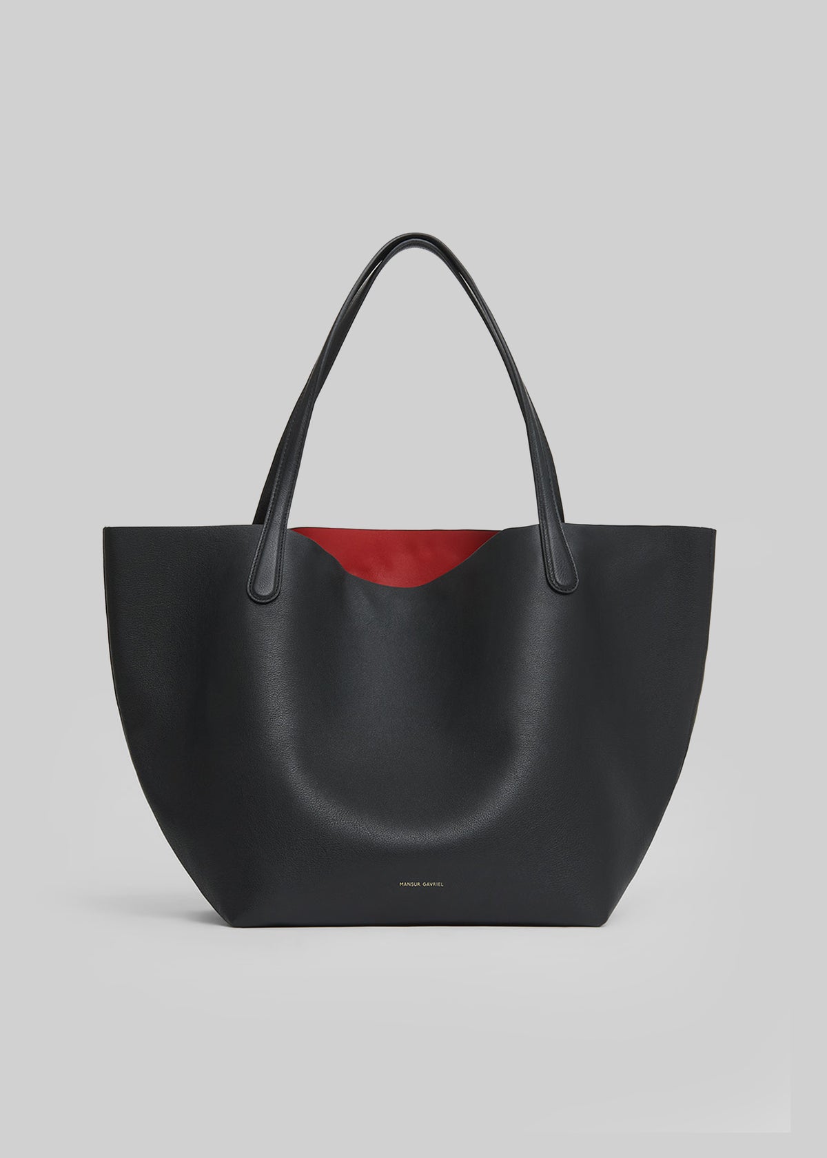Mansur Gavriel Everyday Soft Tote - Black/Flamma - 1