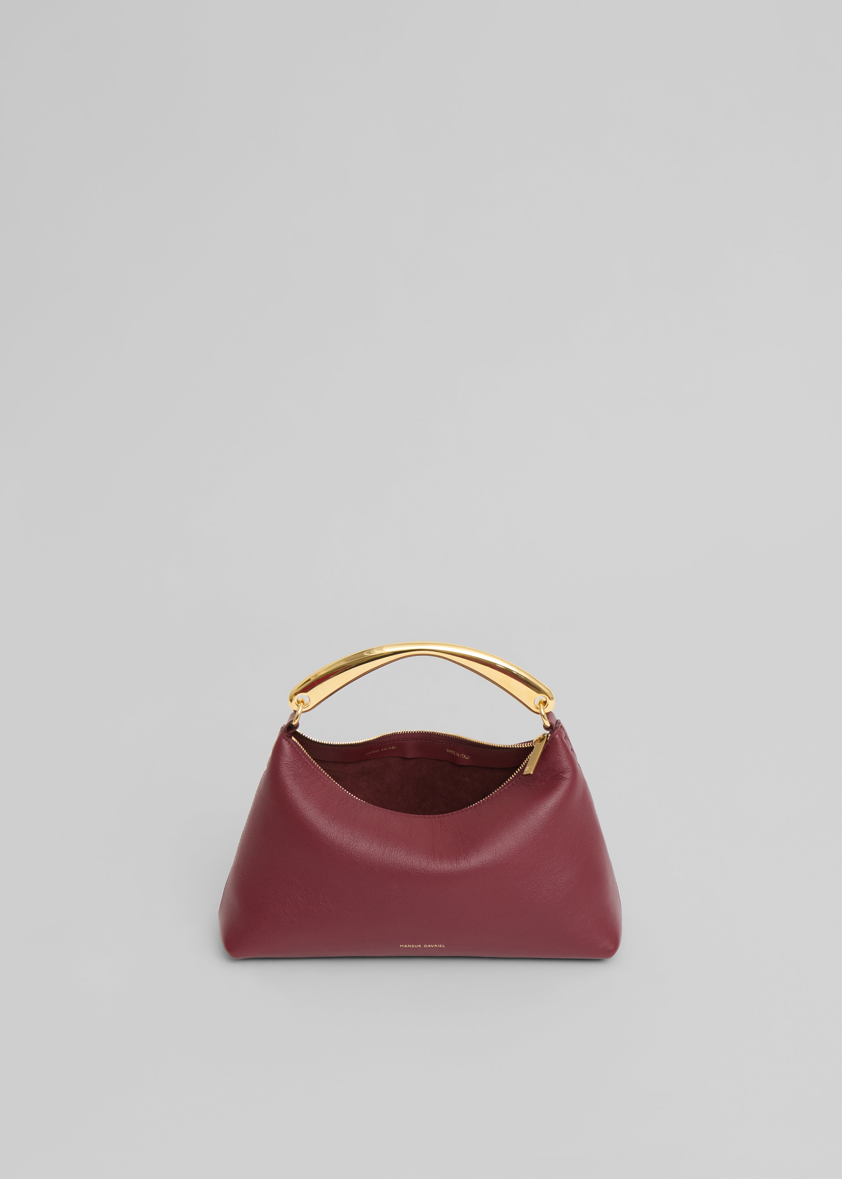 Mansur Gavriel Metal Handle Rhea Bag - Oxblood - 4