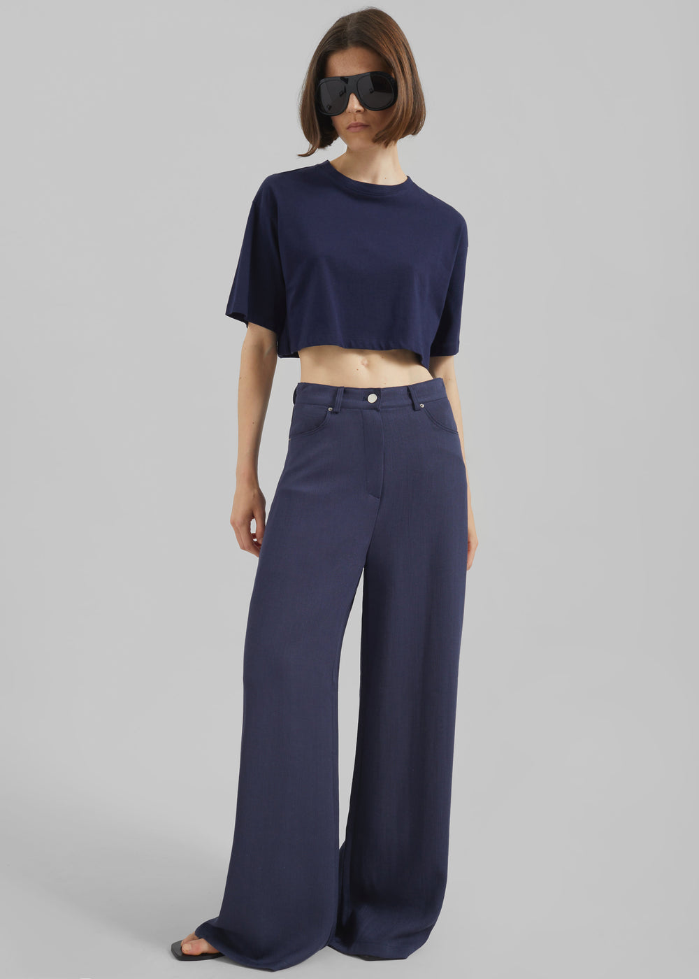 Mapello Wide Leg Pants - Navy
