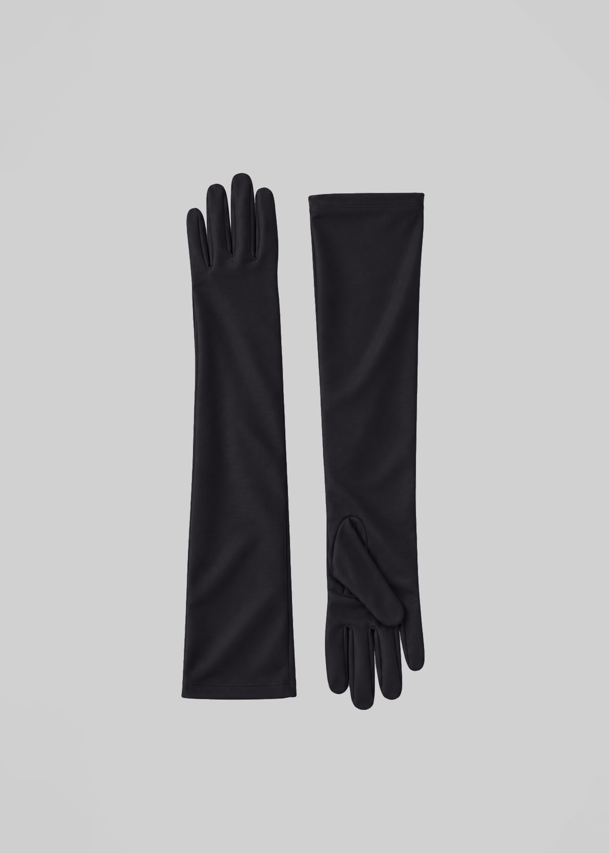 Mara Jersey Long Gloves - Black