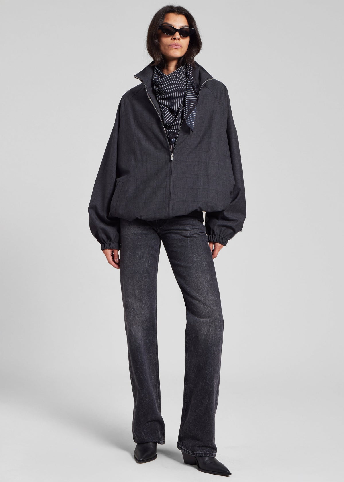 Marais Striped Scarf - Black/White - 9