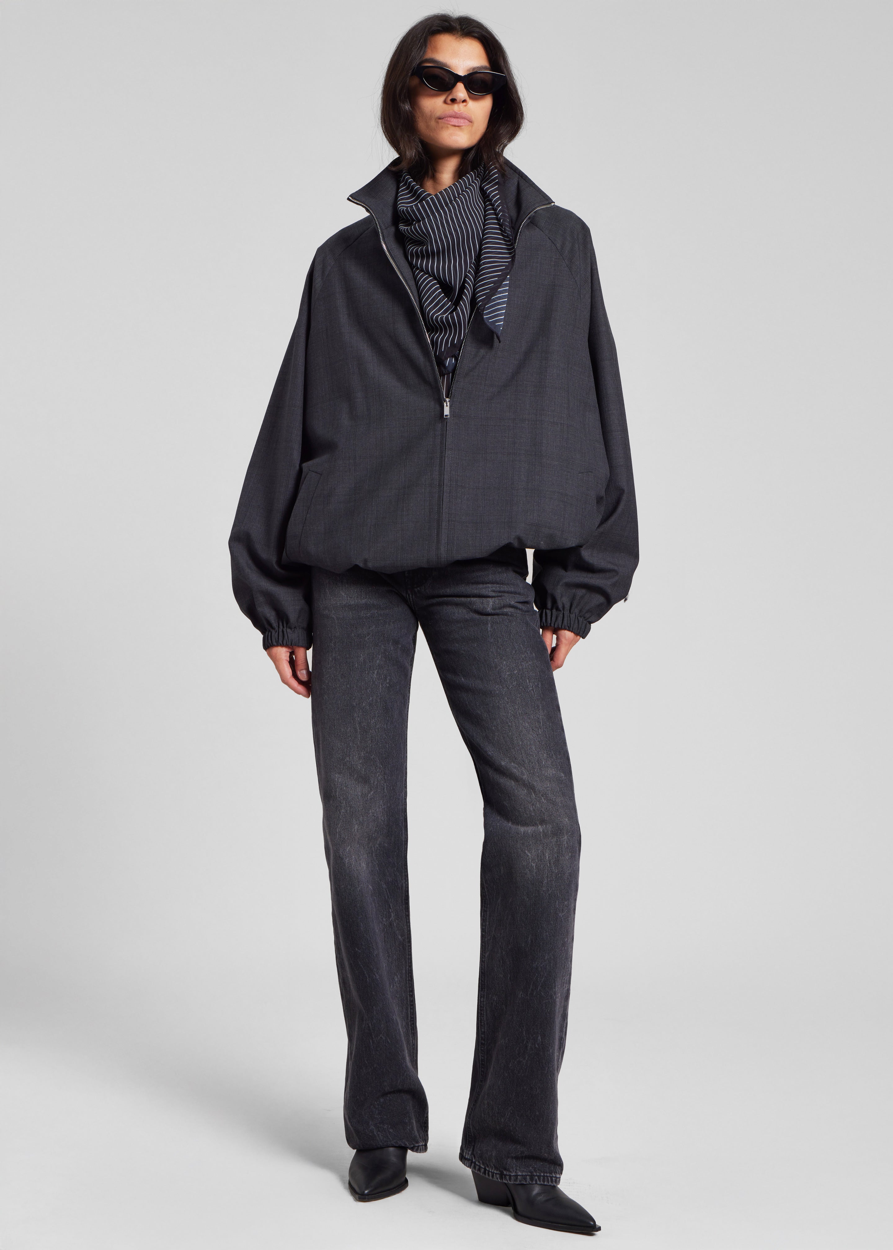 Marais Striped Scarf - Black/White - 9