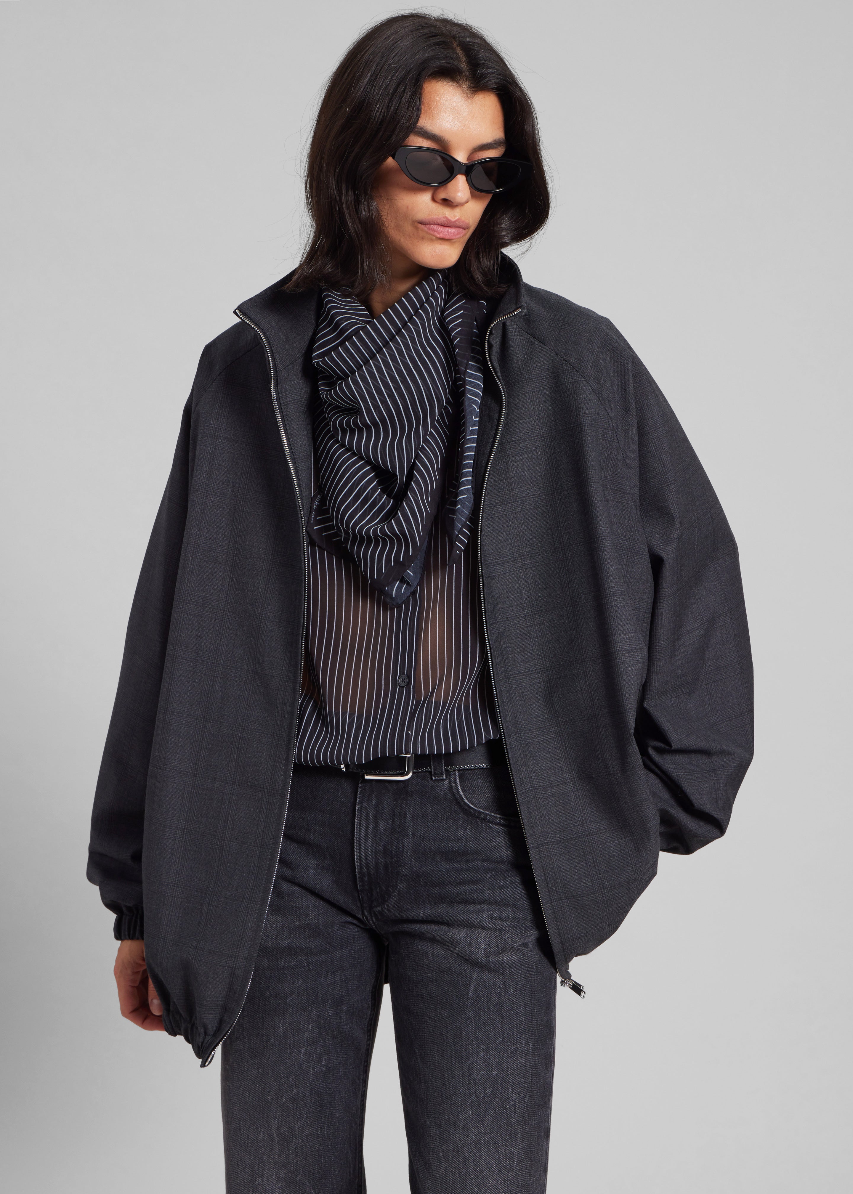 Marais Striped Scarf - Black/White - 3