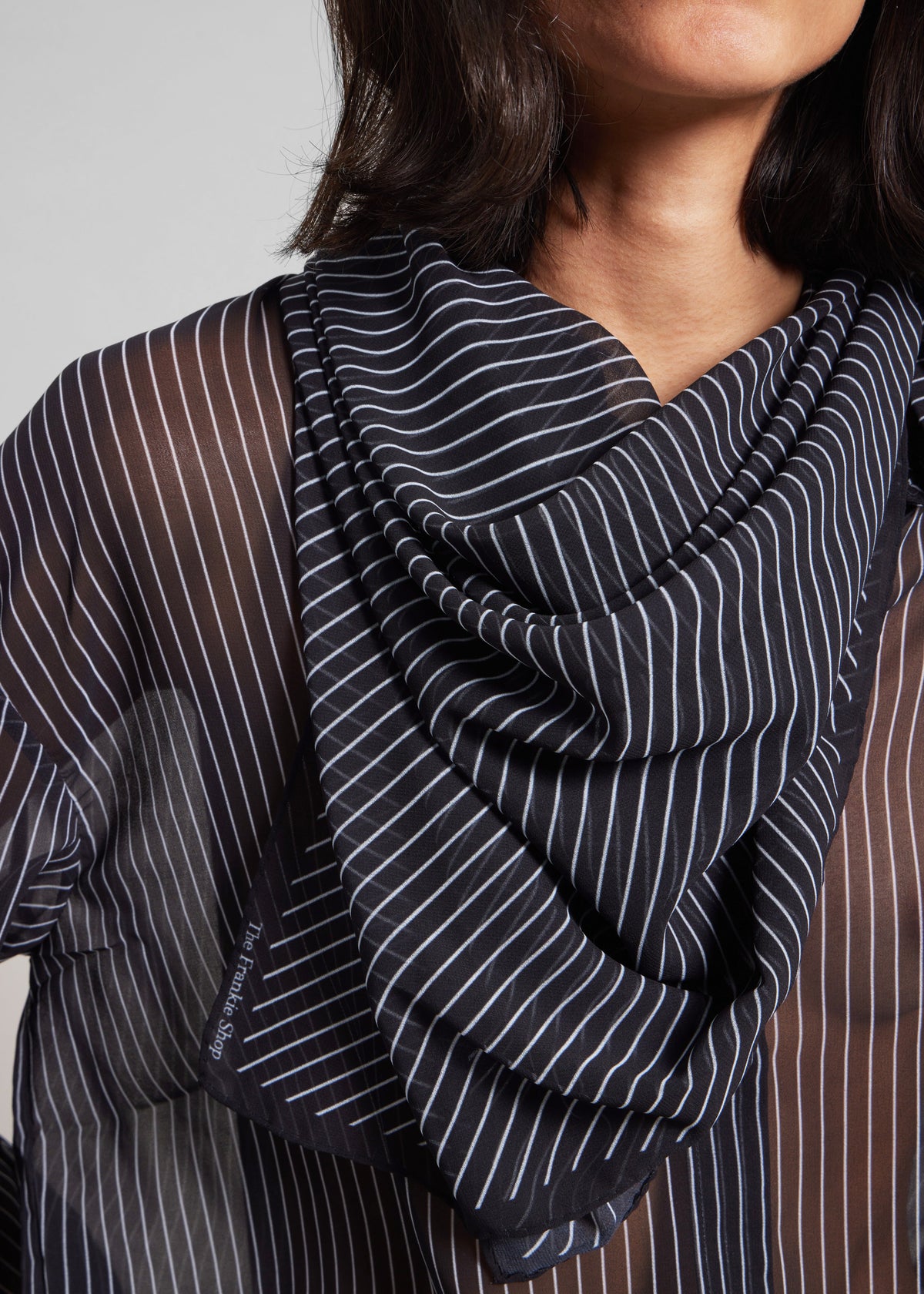Marais Striped Scarf - Black/White - 7