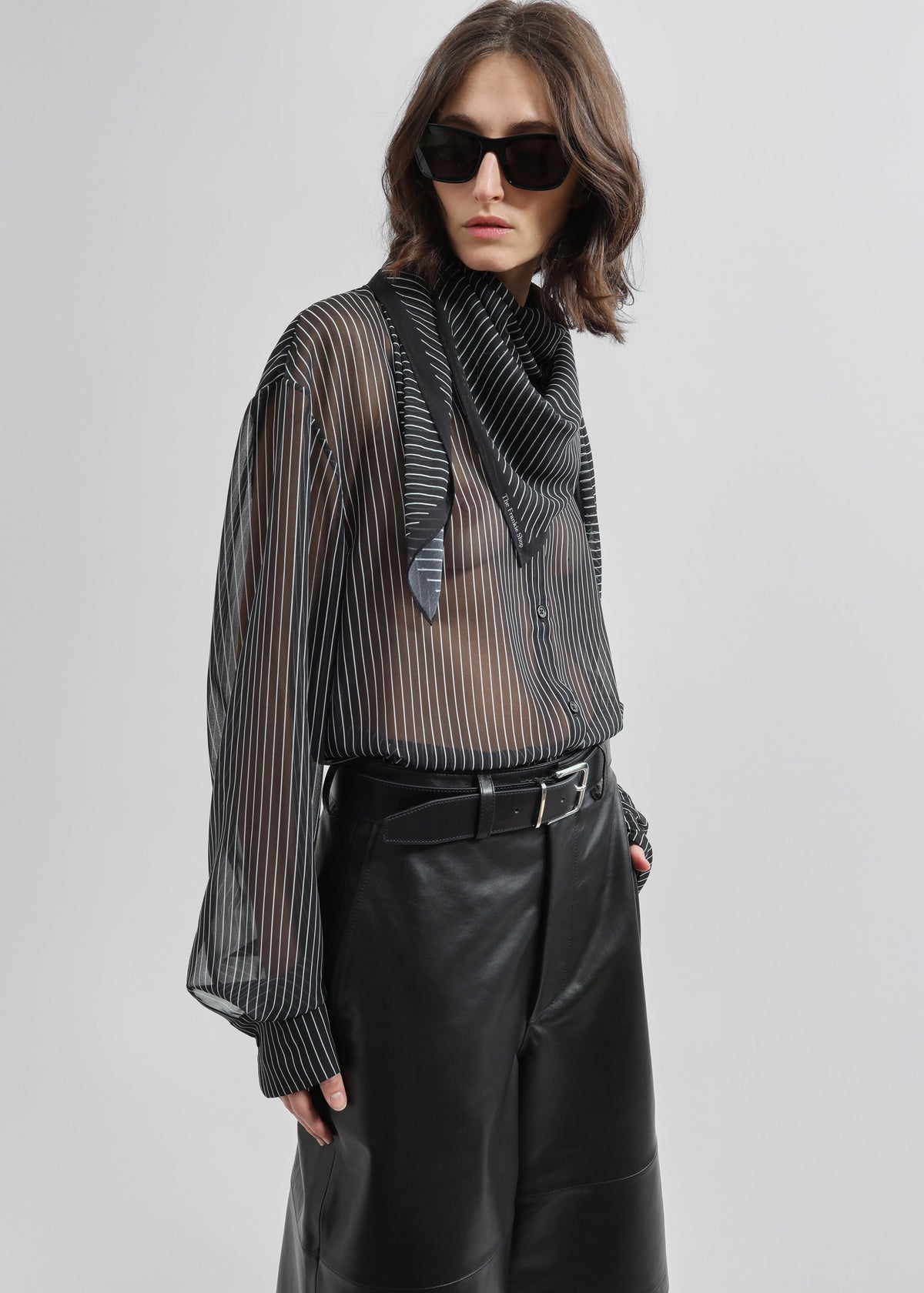 Marais Striped Scarf - Black/White - 6