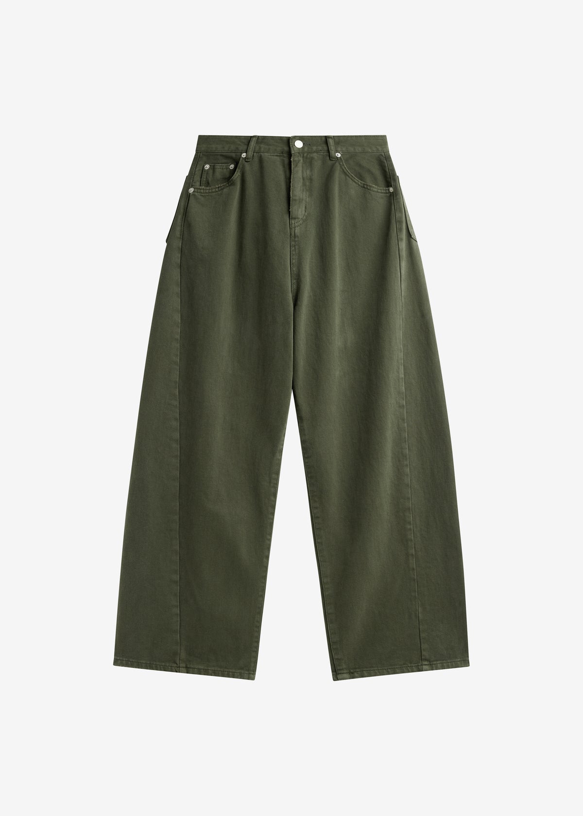Mareil Barrel Leg Jeans - Olive - 7