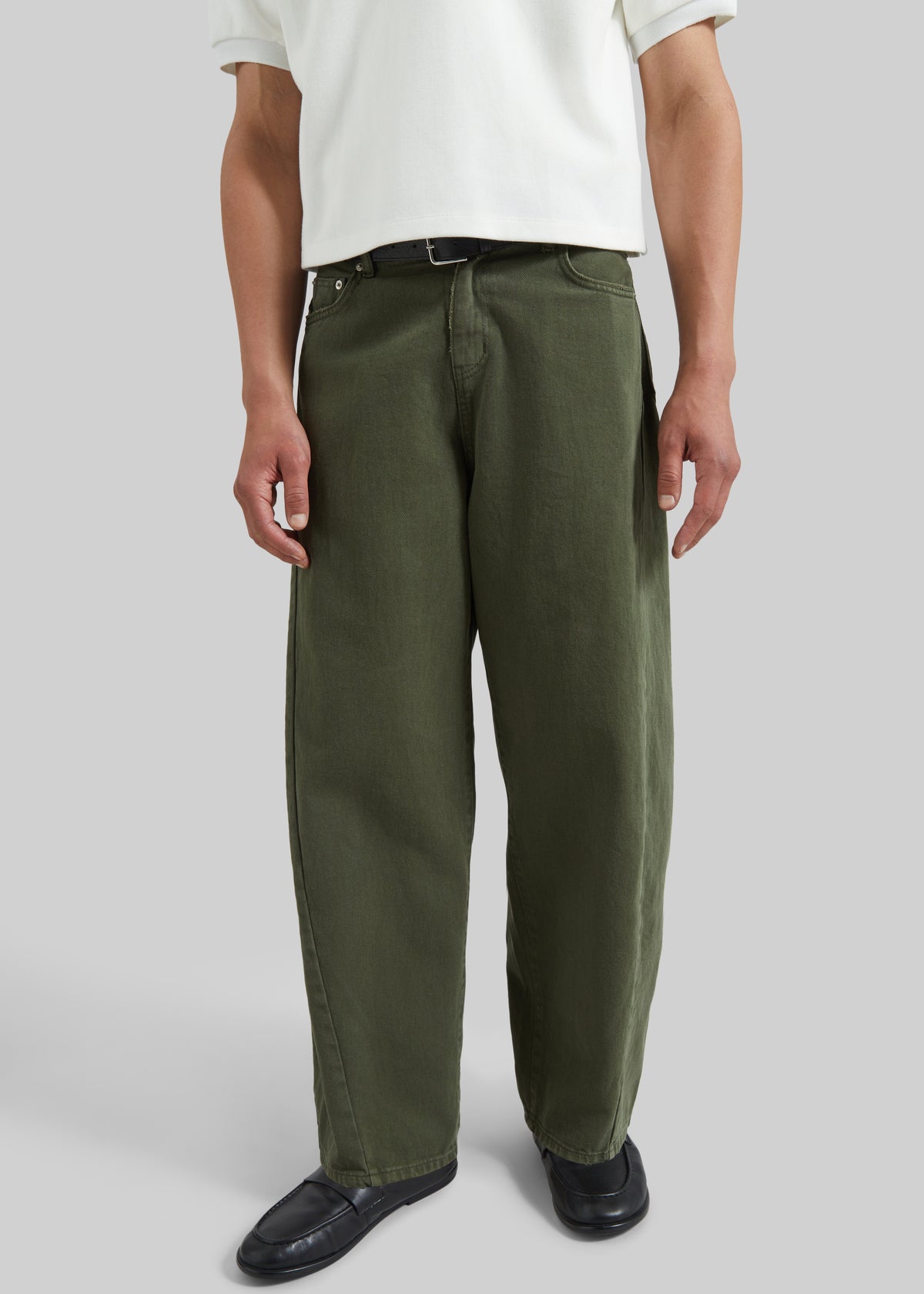 Mareil Barrel Leg Jeans - Olive - 1