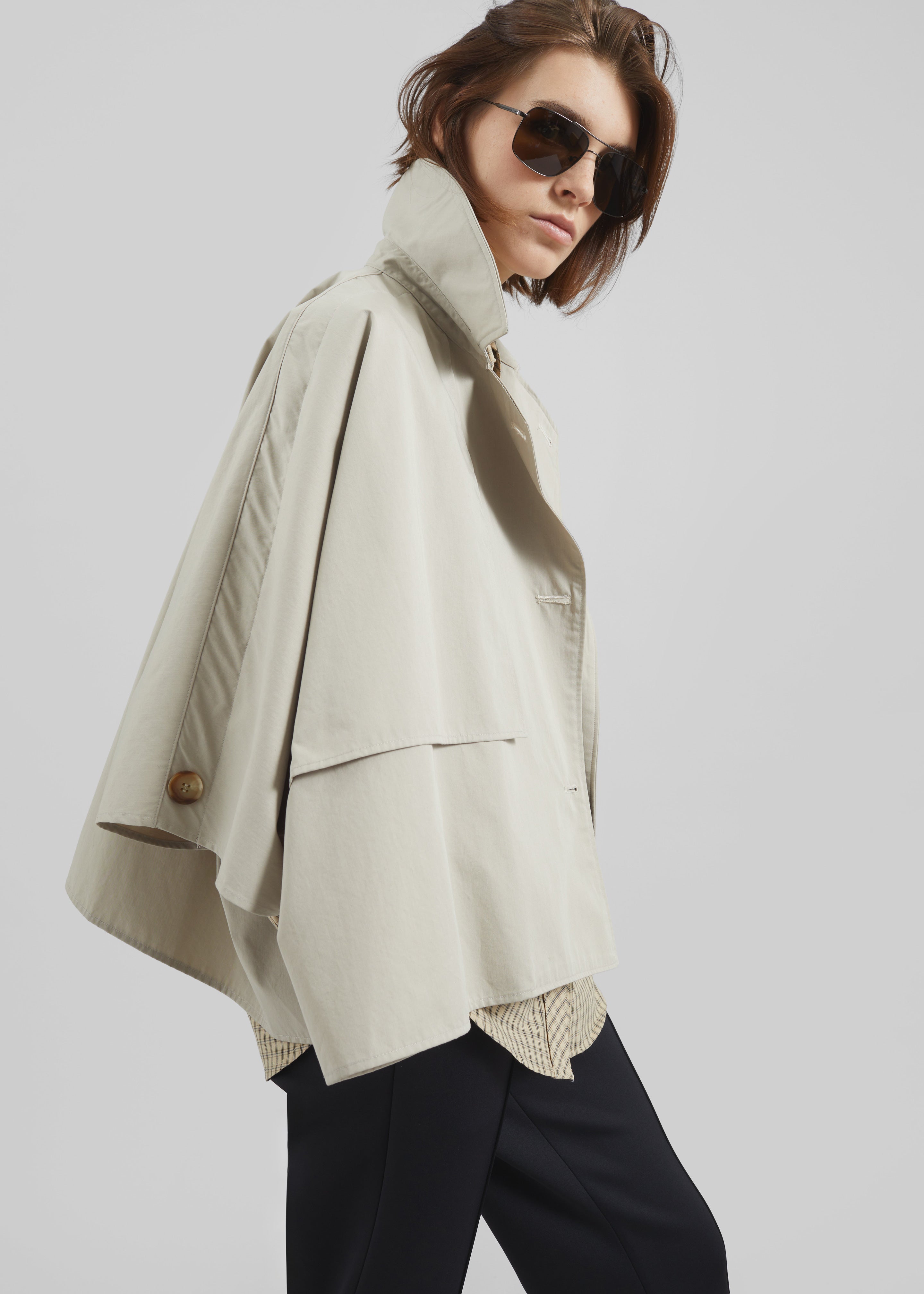 Maren Cape Trench - Beige - 2