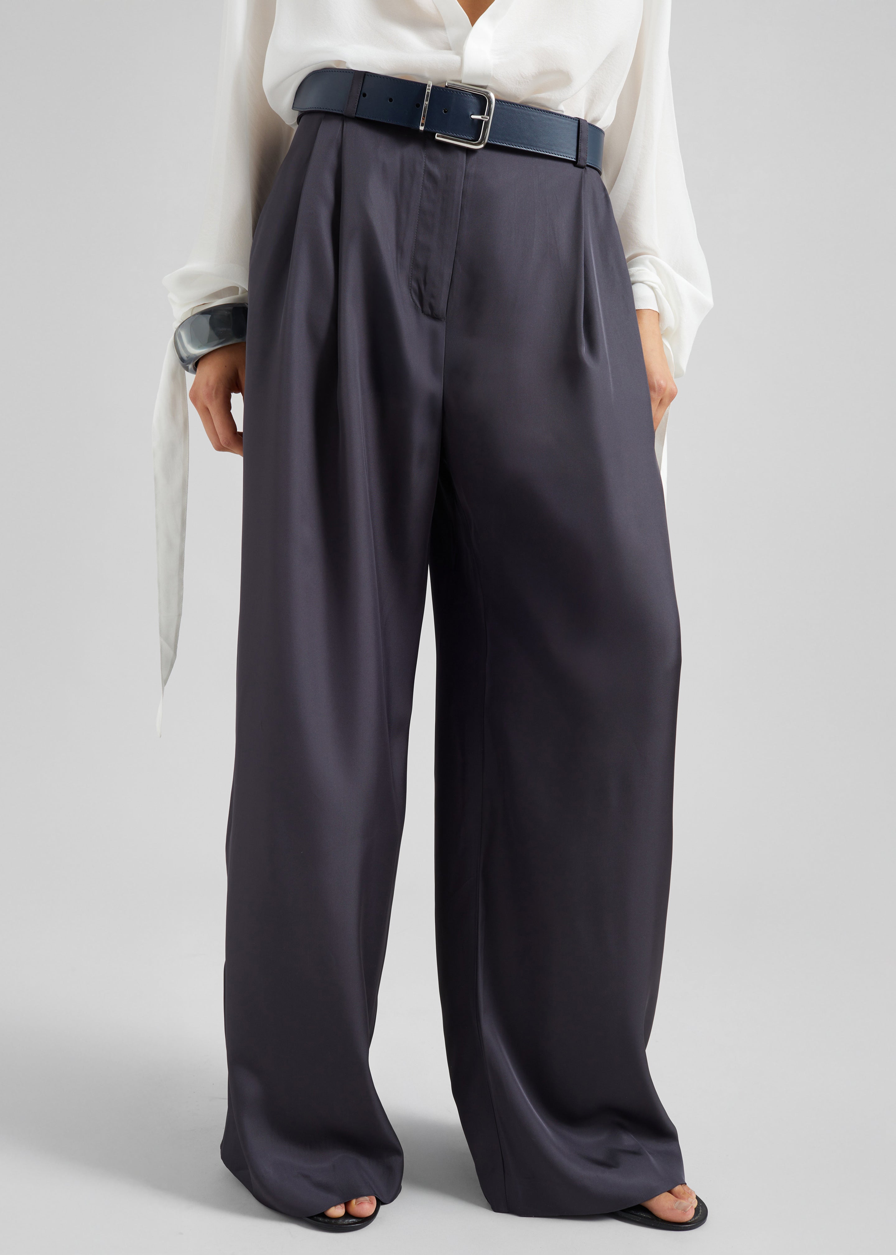 Rovigo Scarf Wrap Pants - Grey Stripe – The Frankie Shop