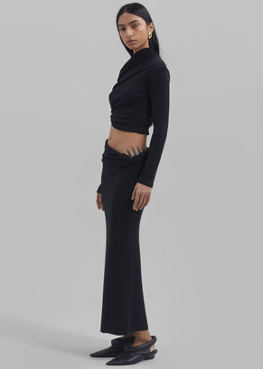 Margot Asymmetric Skirt - Black