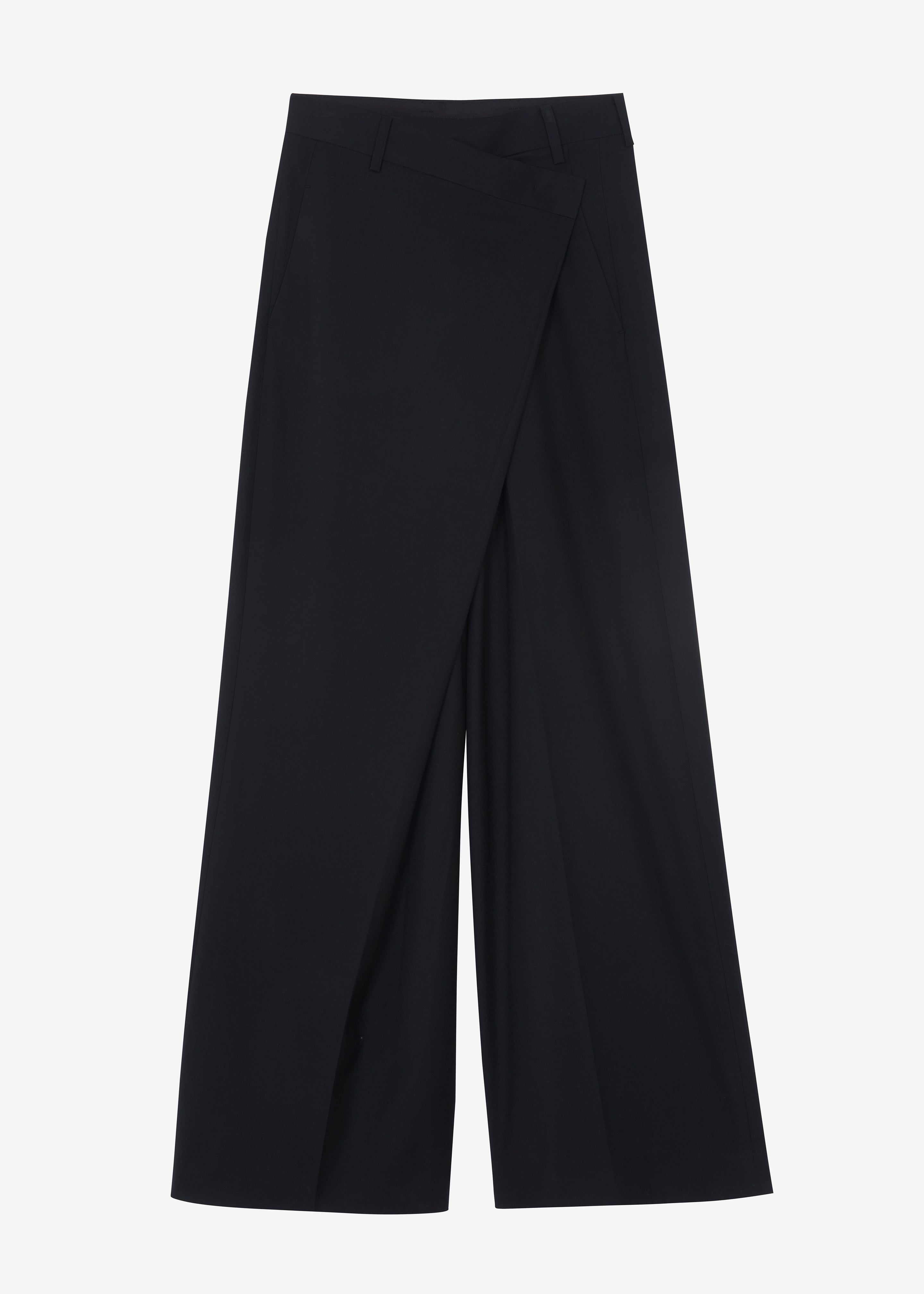 Marjorie Asymmetrical Trousers - Black - 15
