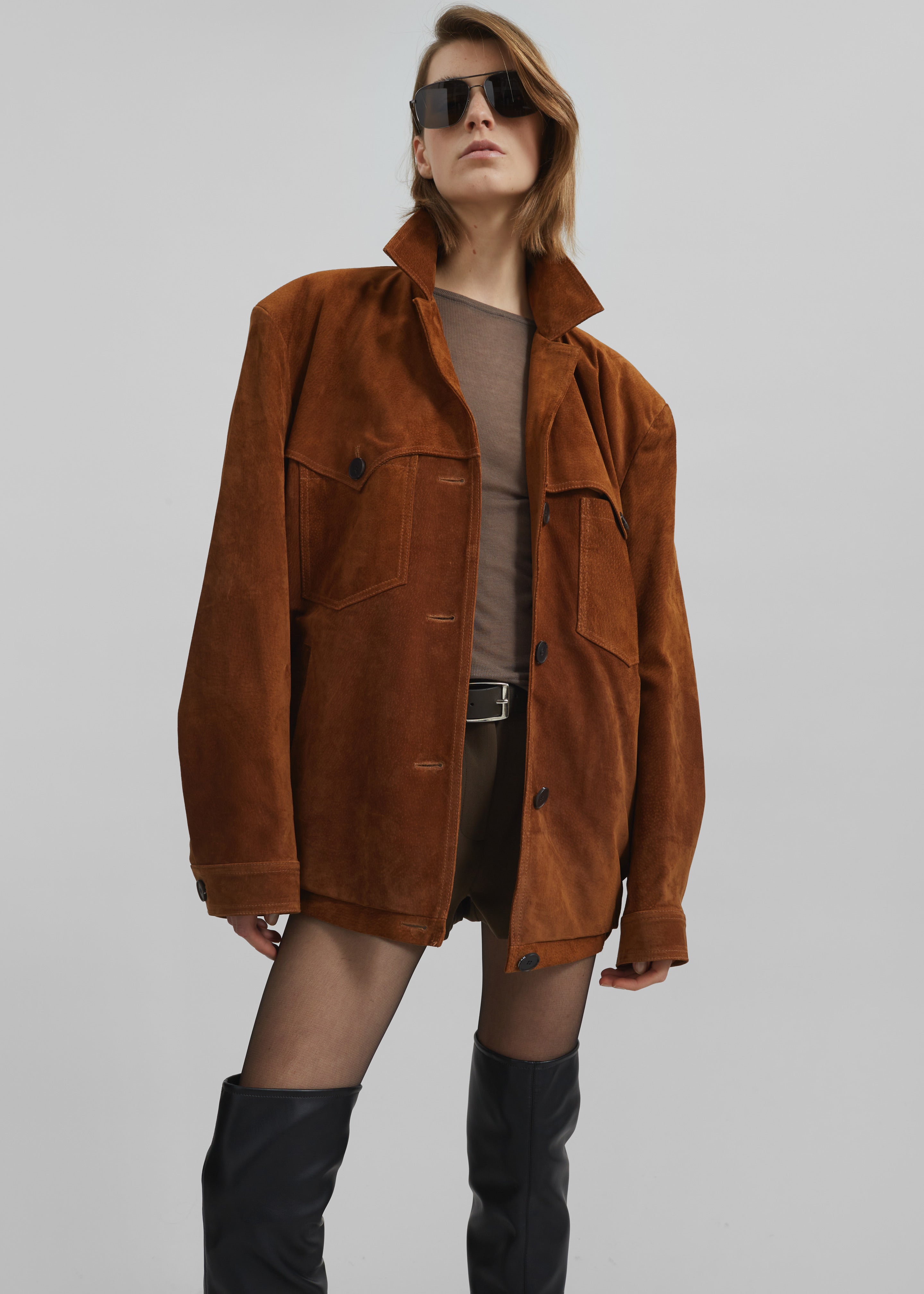 Marlo Suede Jacket - Hazelnut - 1