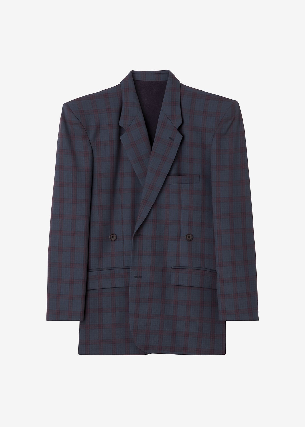 Marnay Padded Blazer - Navy Plaid - 8