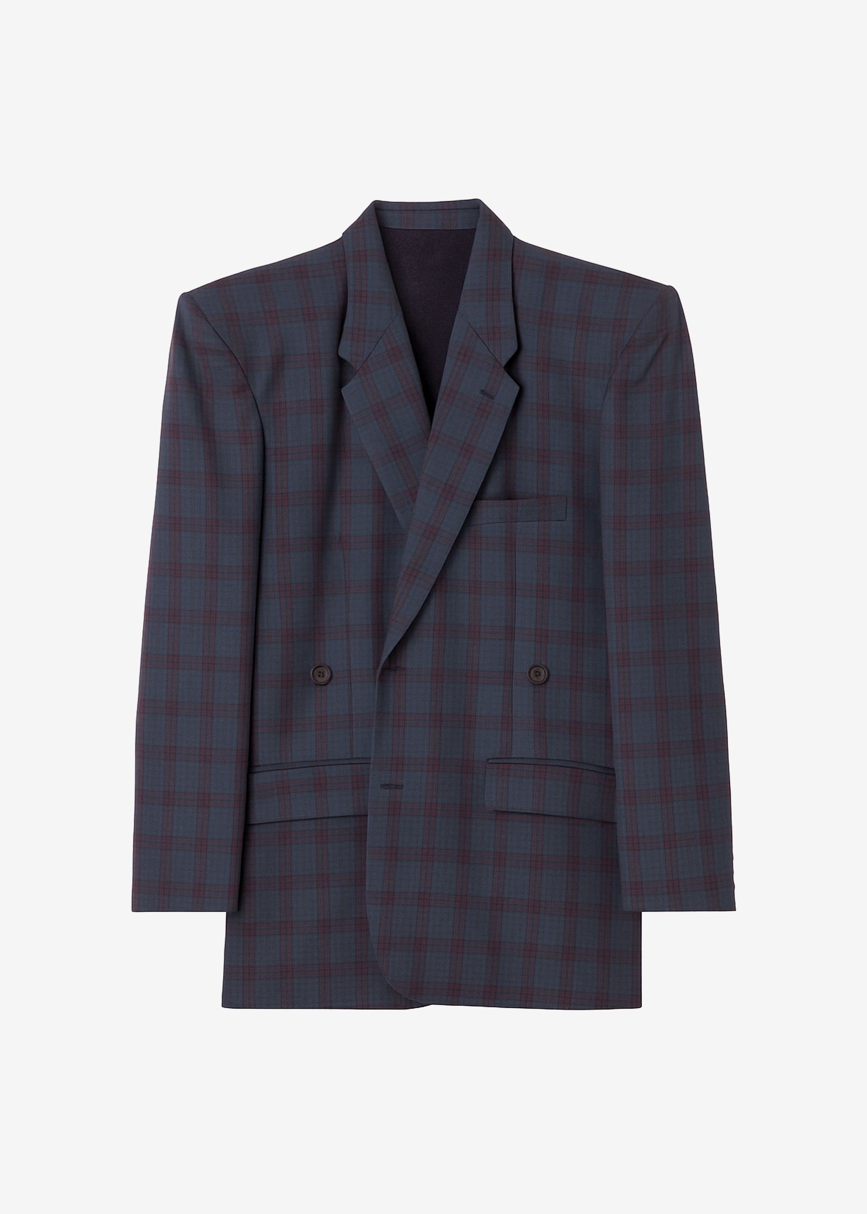 Marnay Padded Blazer - Navy Plaid - 8