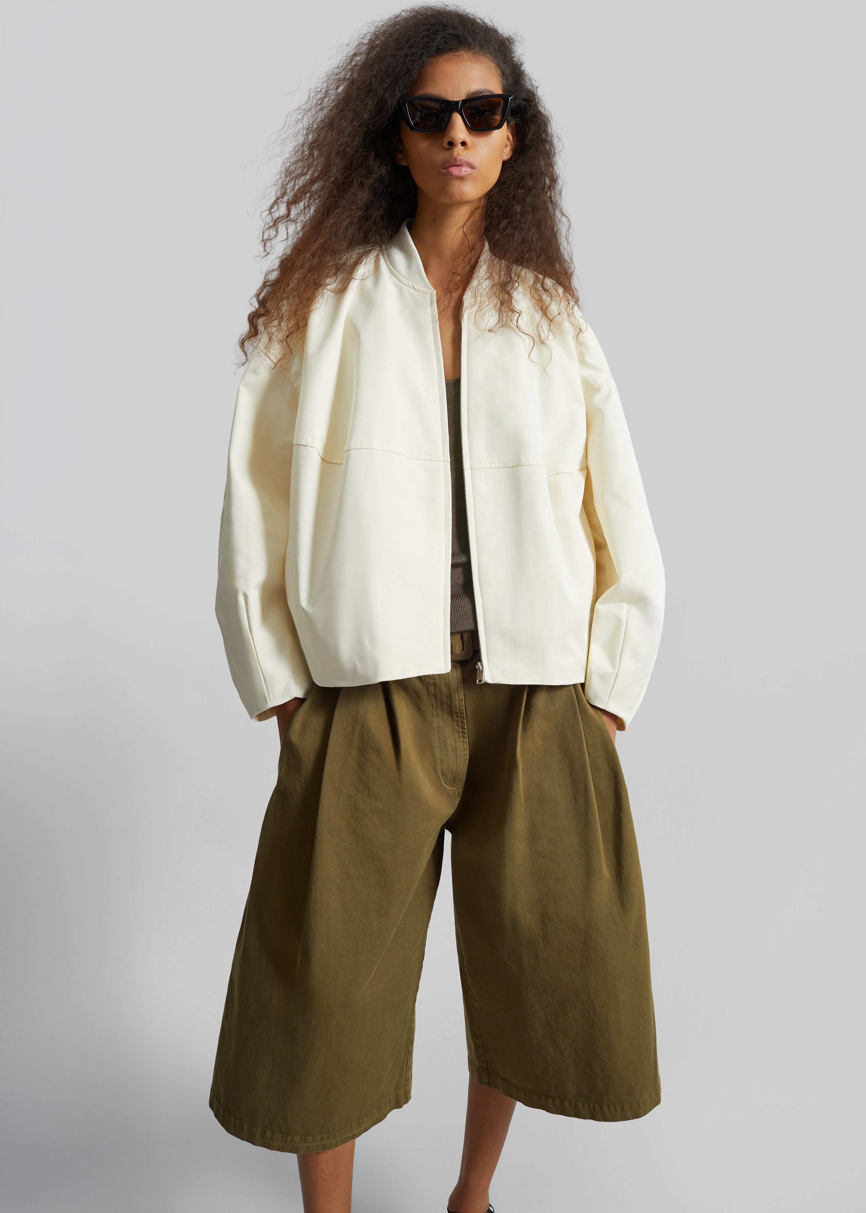Marslev Cocoon Jacket - Cream - 5