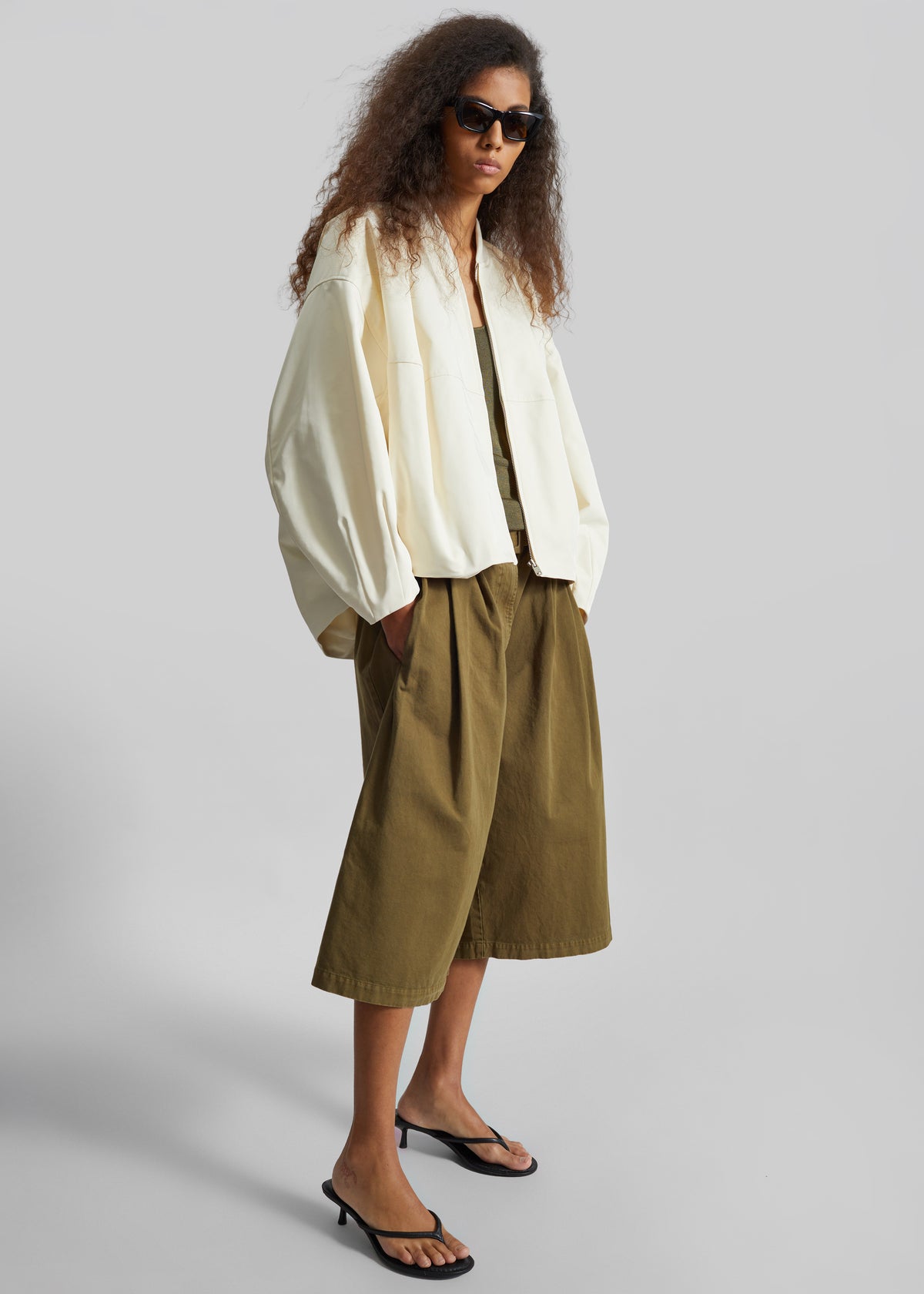 Marslev Cocoon Jacket - Cream - 6