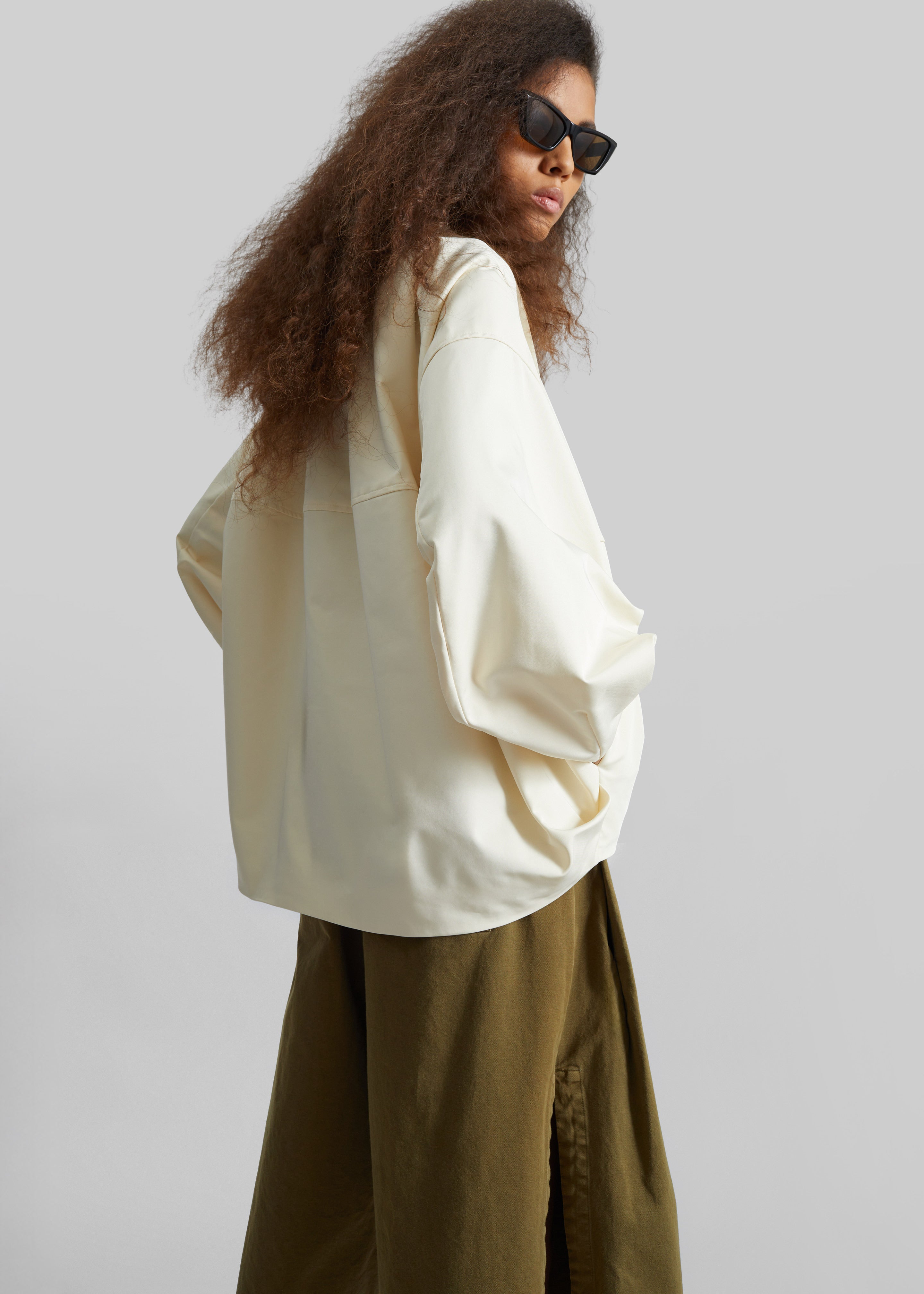 Marslev Cocoon Jacket - Cream - 7