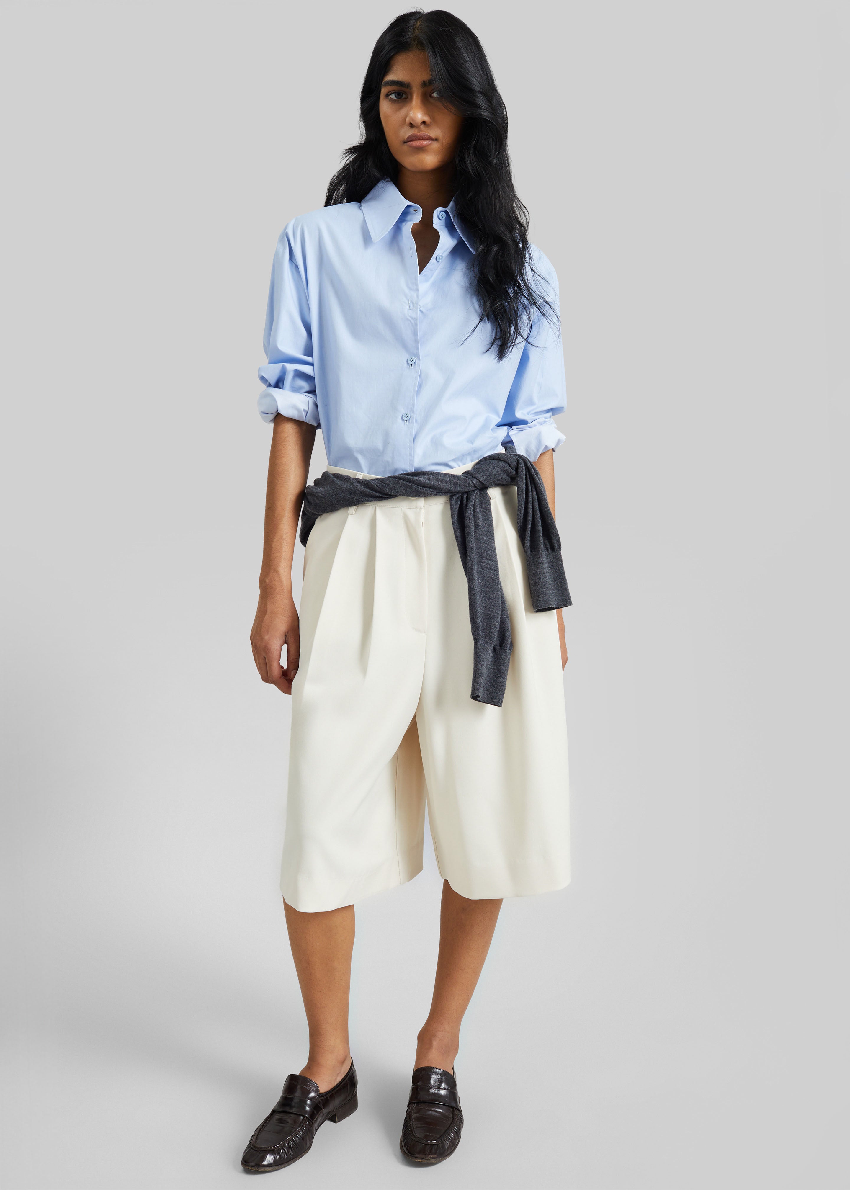 Martel Pleated Bermuda Shorts - Cream – The Frankie Shop