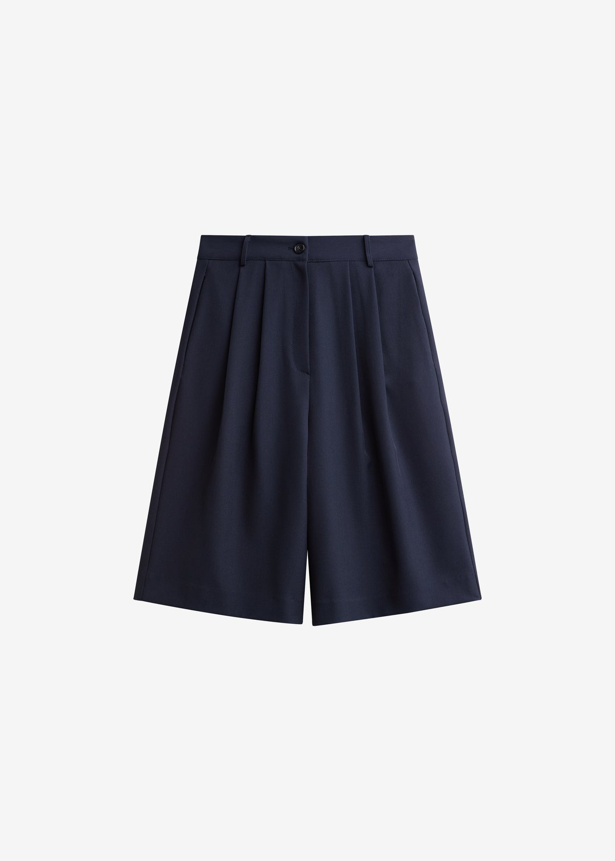 Martel Pleated Bermuda Shorts - Navy - 10