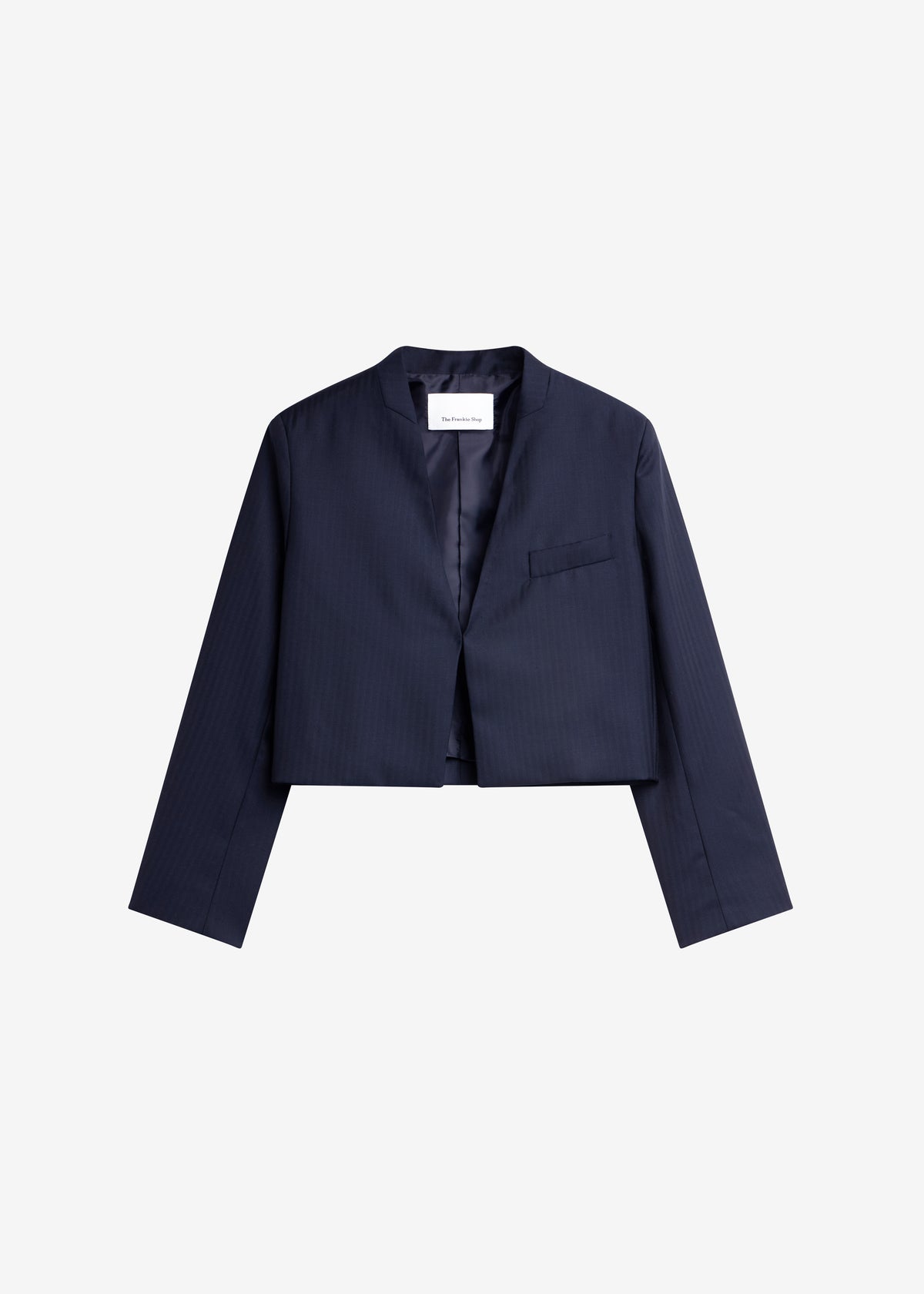 Martella Chevron Blazer - Dark Navy