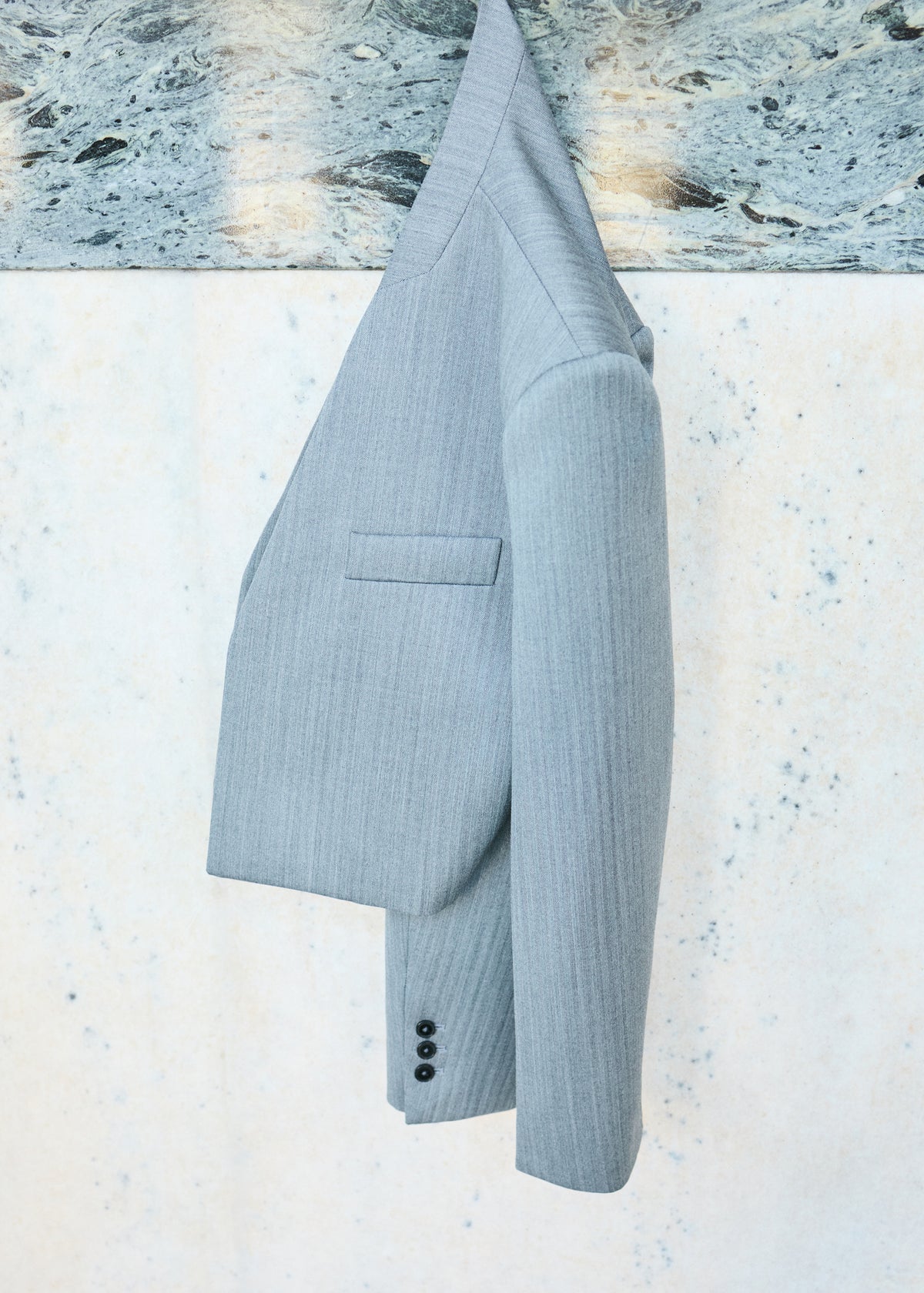 Martella Chevron Blazer - Grey