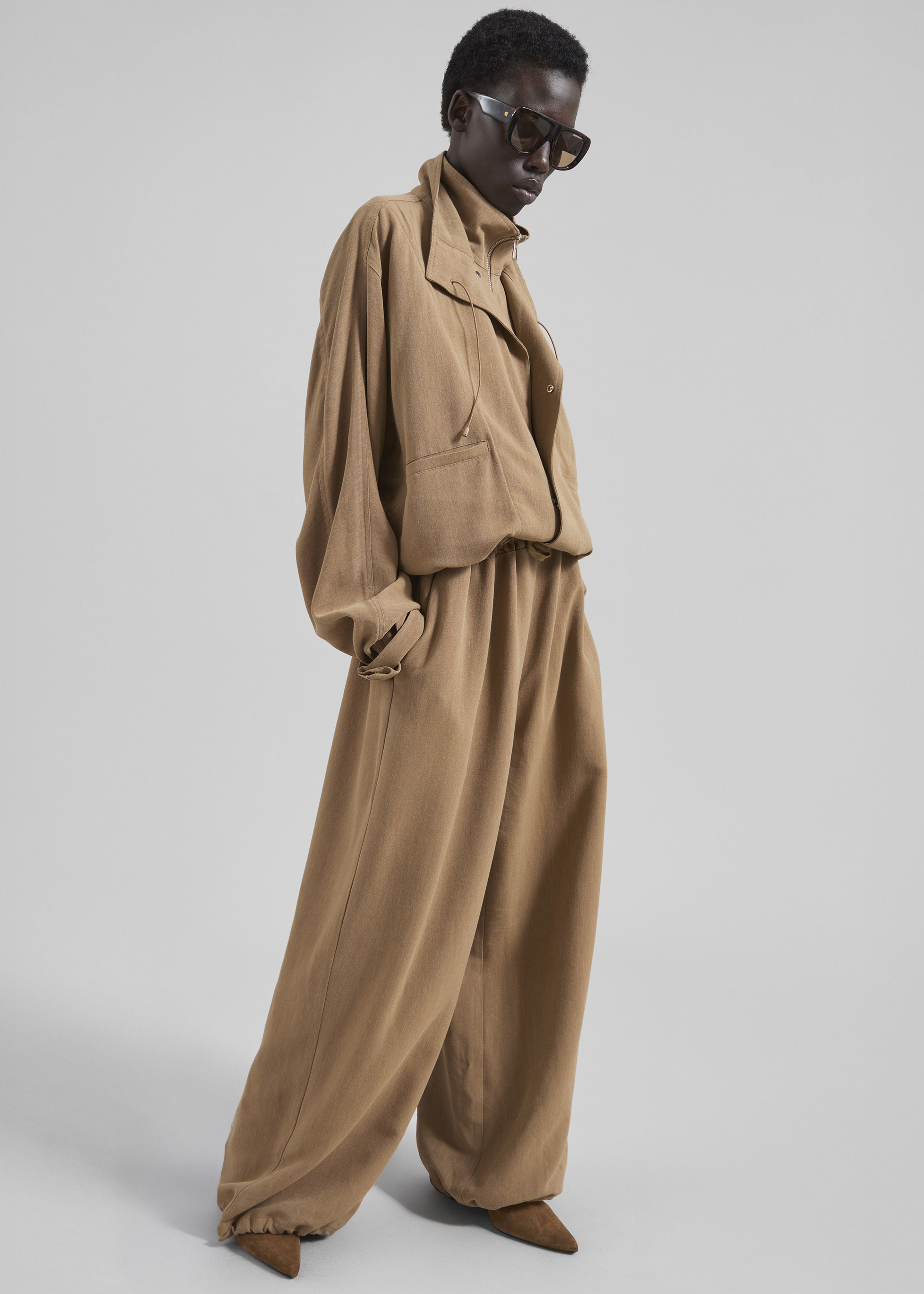 Marvin Linen Jumpsuit - Camel - 3