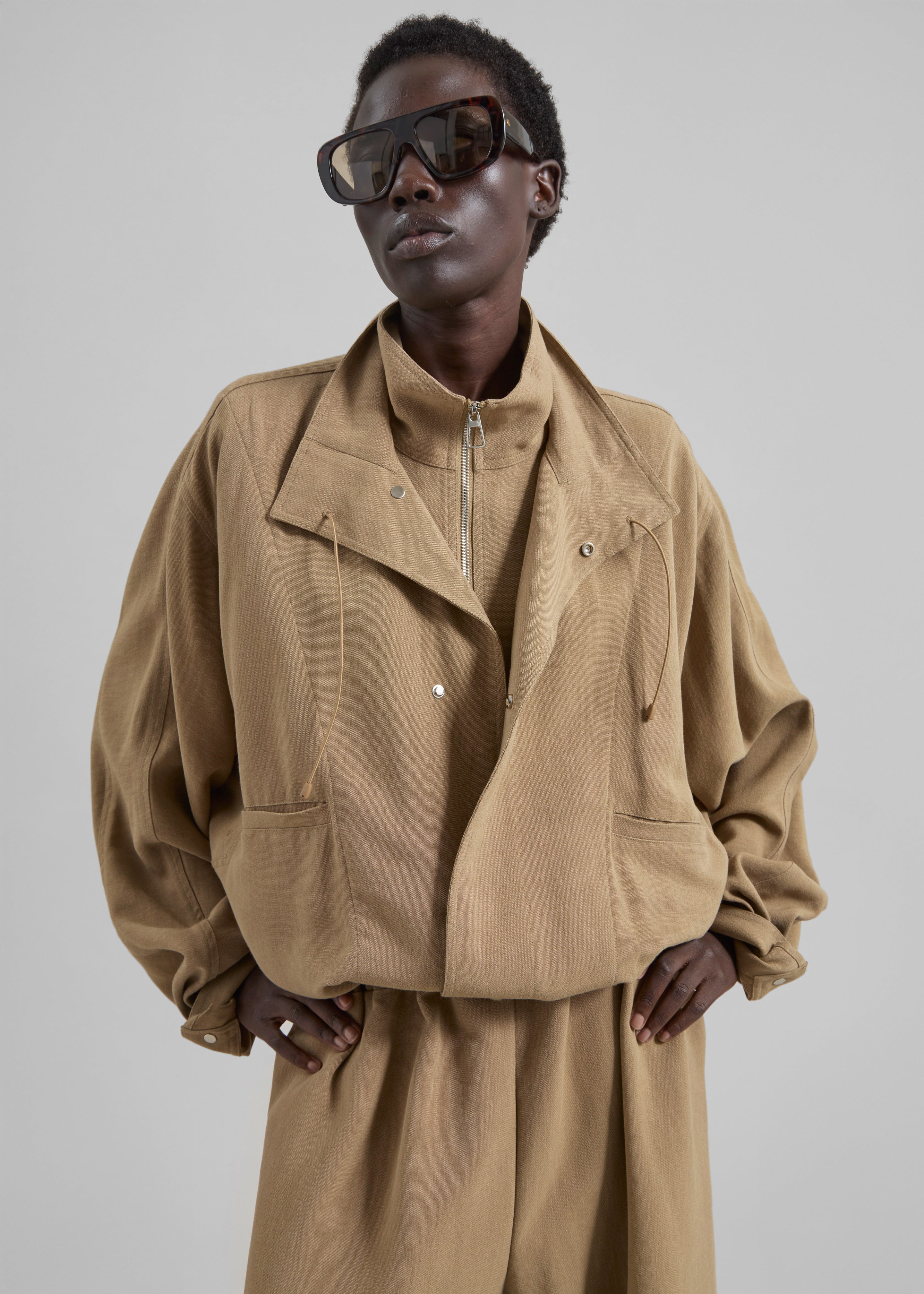 Marvin Linen Jumpsuit - Camel - 5