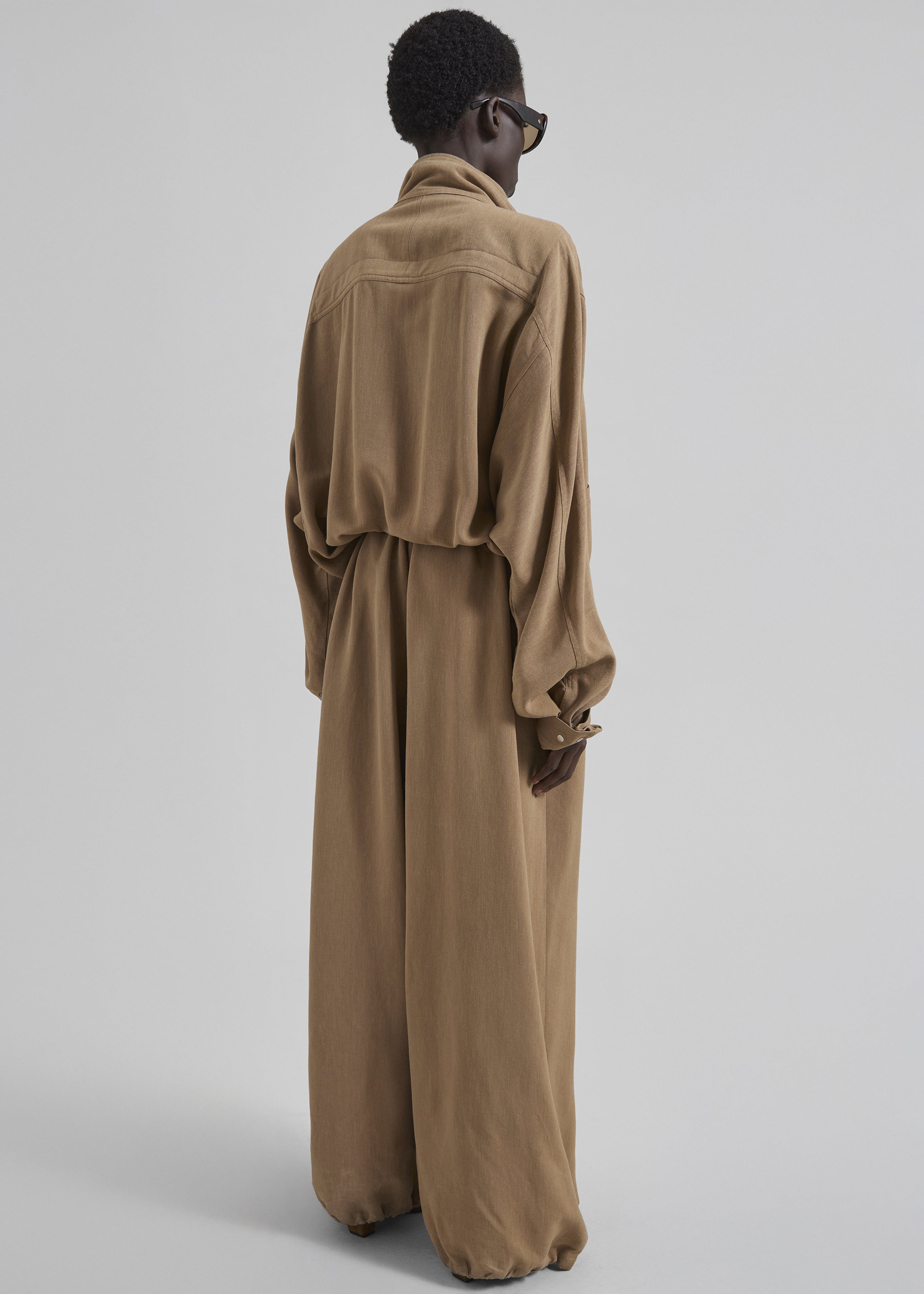 Marvin Linen Jumpsuit - Camel - 6