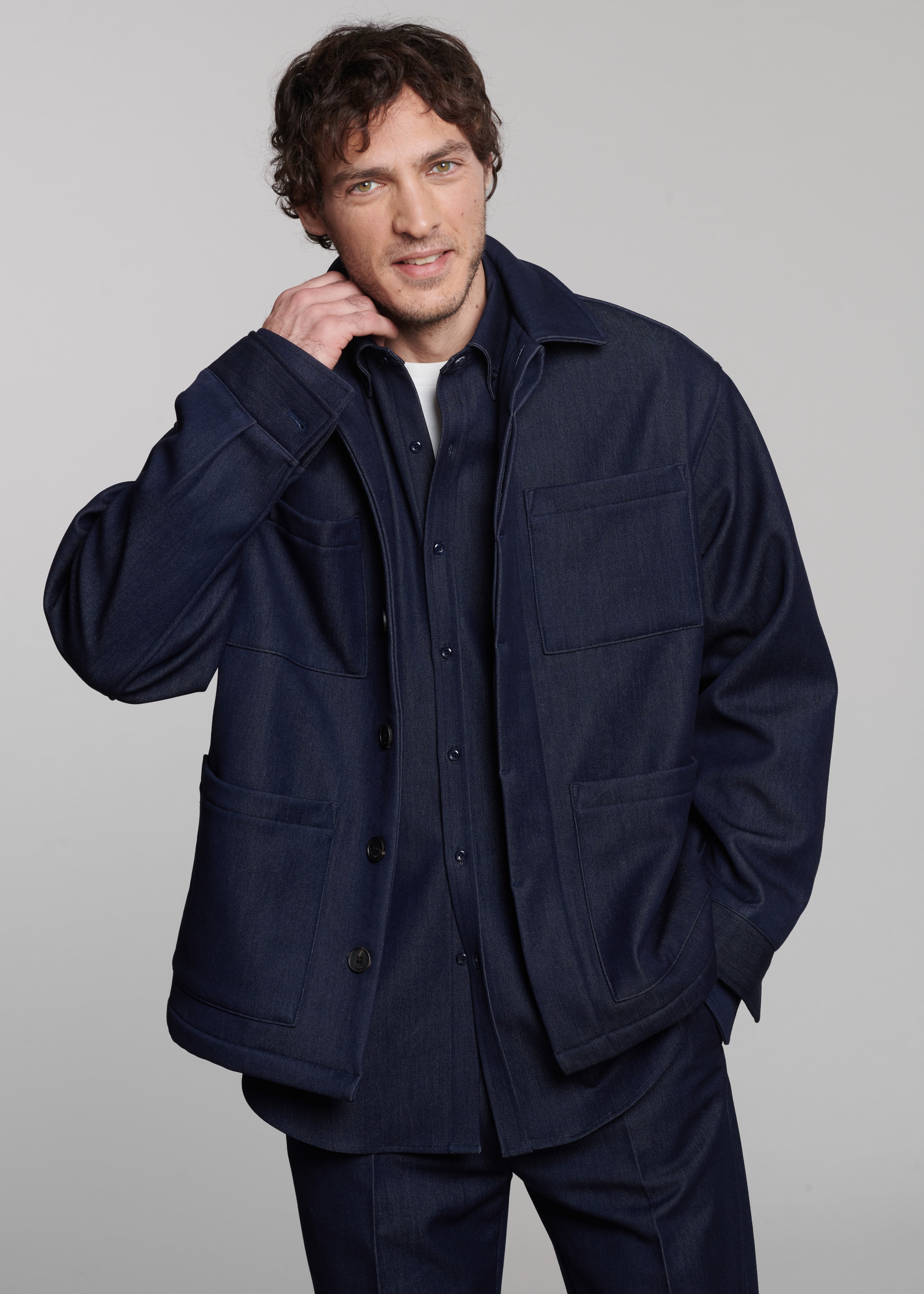 Mason Boxy Jacket - Indigo - 1