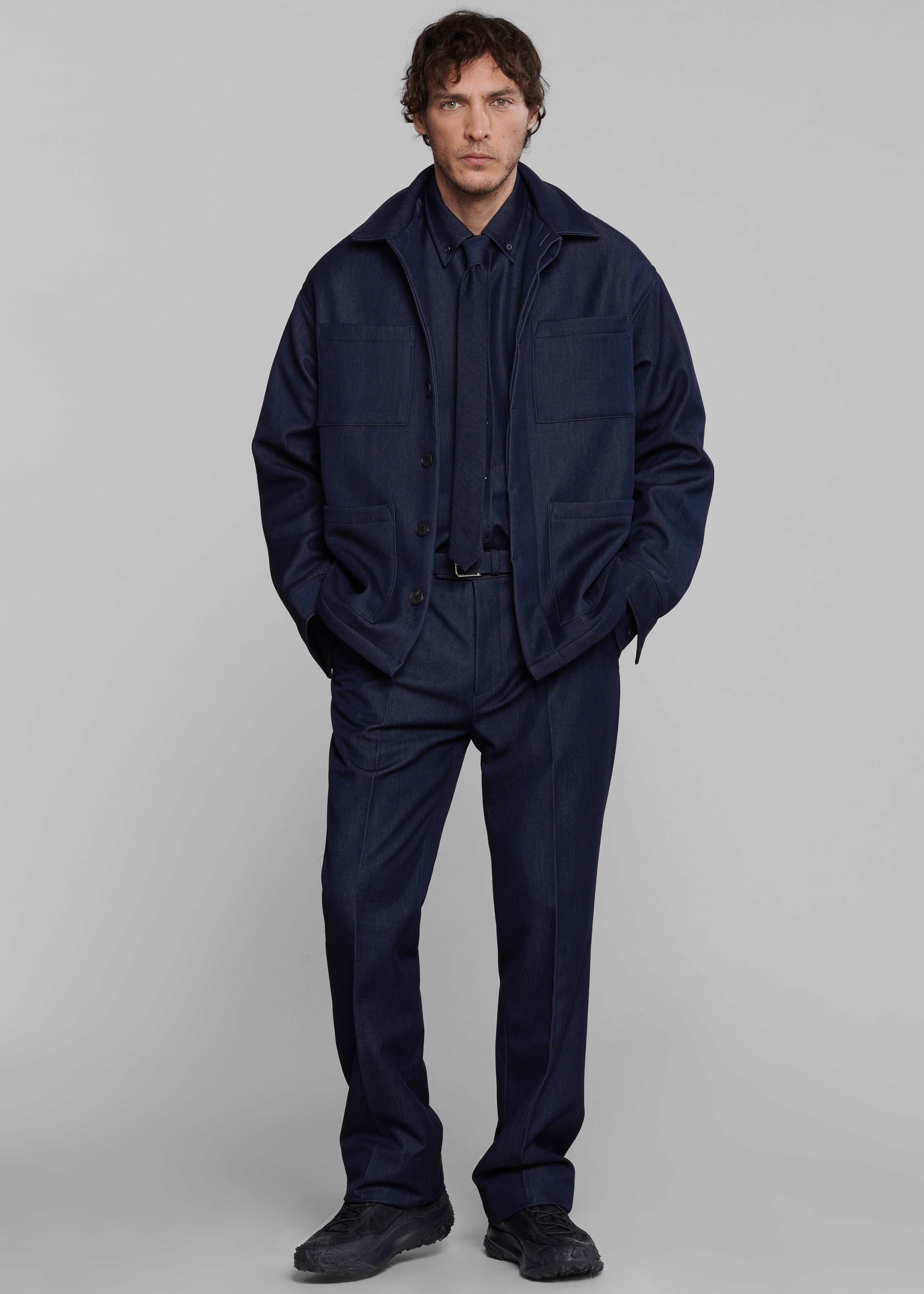 Mason Boxy Jacket - Indigo - 3