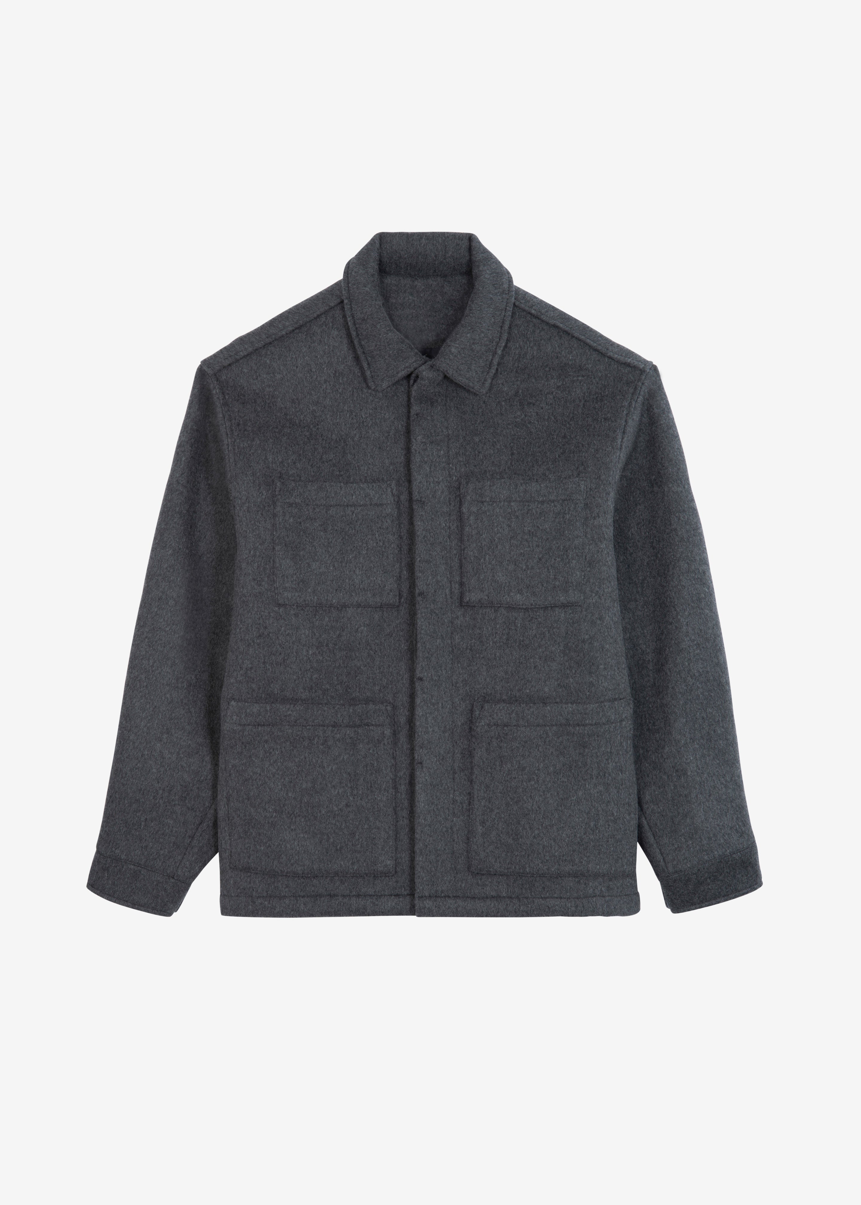 Mason Boxy Wool Jacket - Charcoal - 14