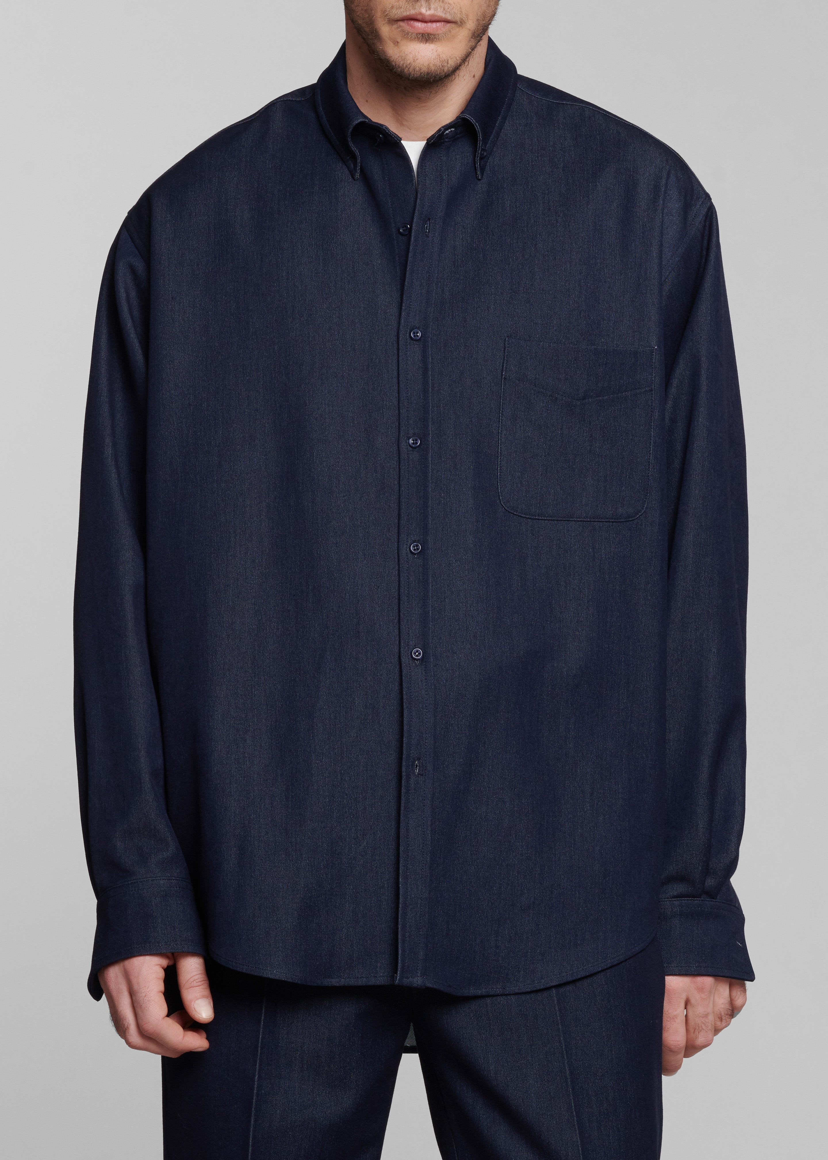 Mason Button Up Shirt - Indigo - 2