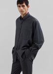 Mason Wool Flannel Button Up Shirt - Charcoal