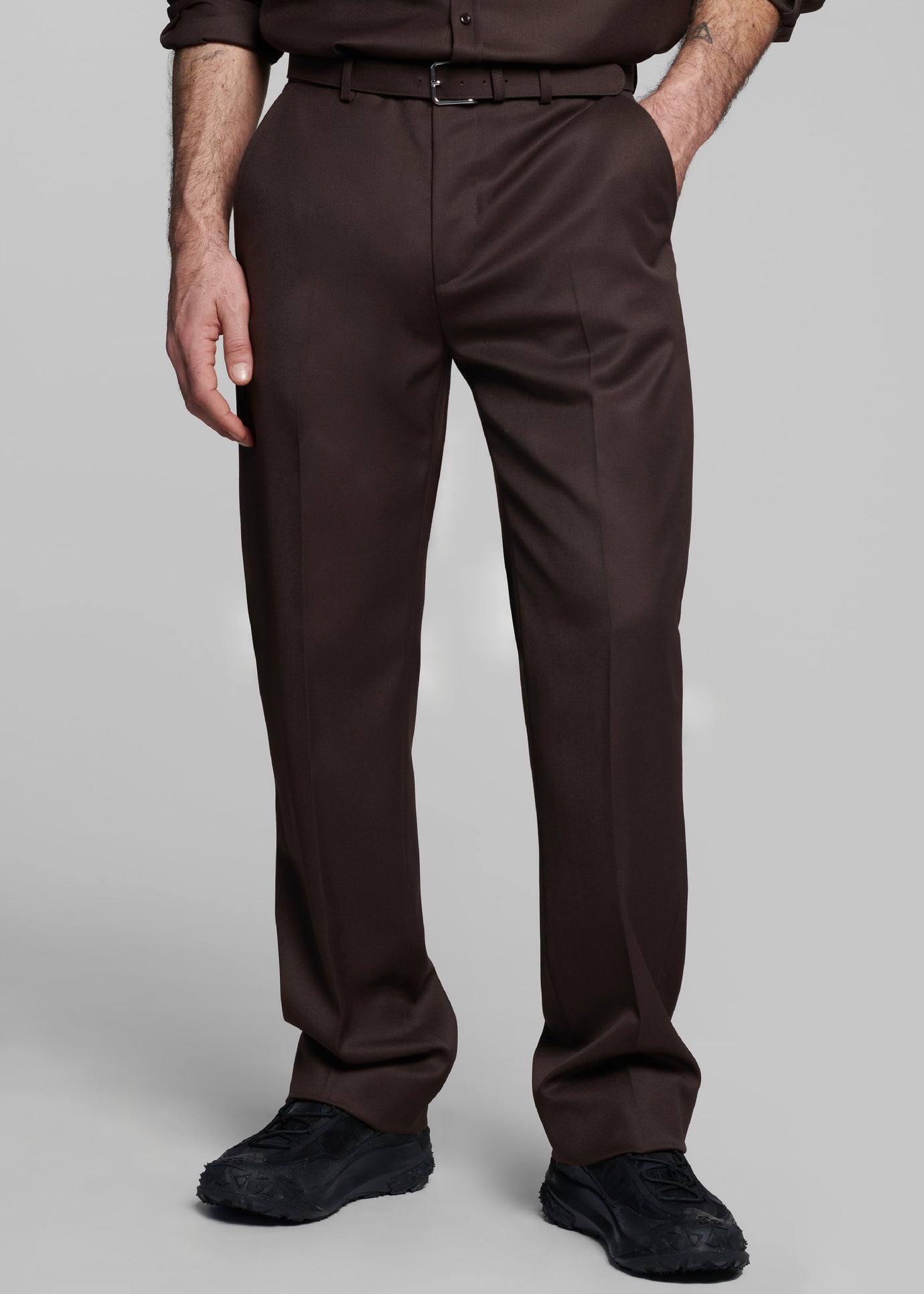 Beo Suit Pants - Dark Espresso The Frankie Shop Beo Suit Pants - Dark Espresso The Frankie Shop