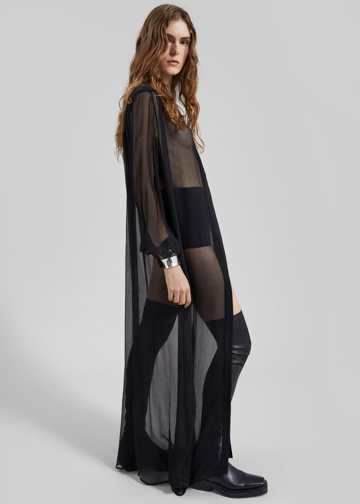 Matin Arezzo Silk Dress - Black - 3