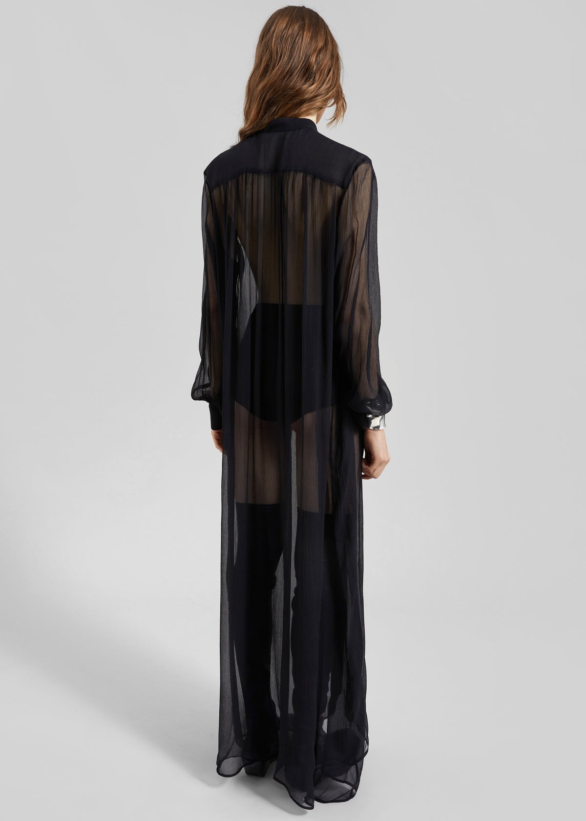 Matin Arezzo Silk Dress - Black - 7