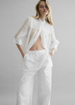 Matin Gathered Yoke Blouse - White