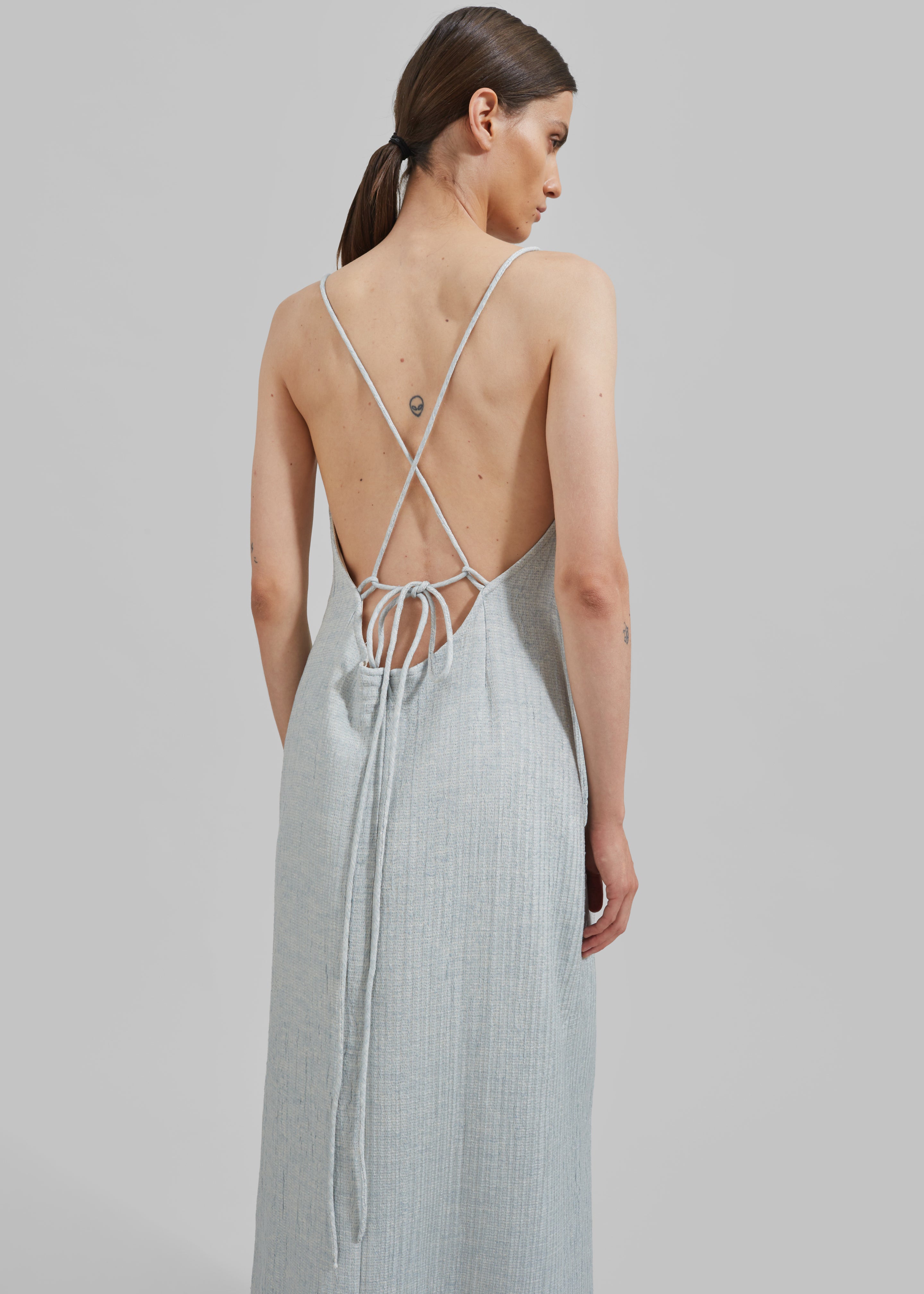 Matin Lucca Backless Dress - Pale Blue - 7