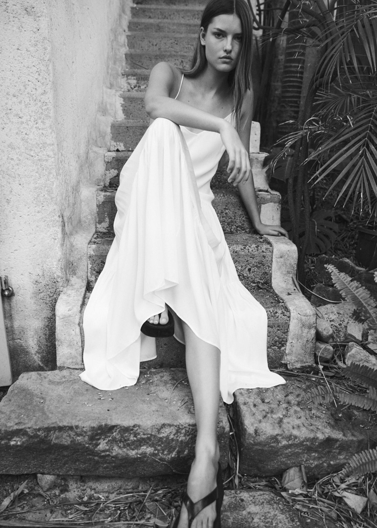 Matin Silk Tiered Dress