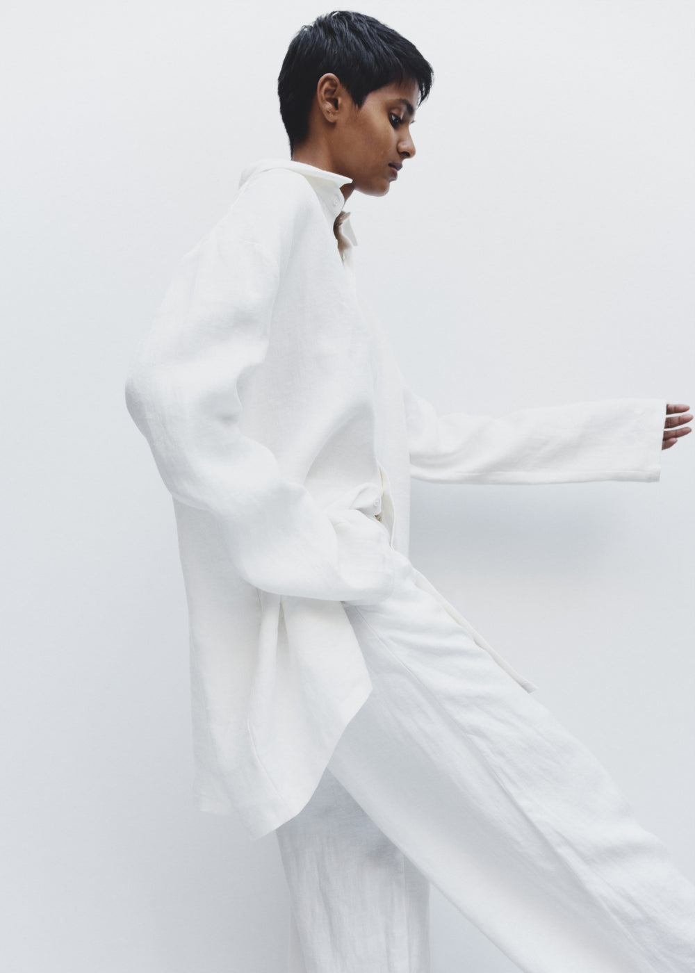 MATIN Supersized Shirt - Natural - 1
