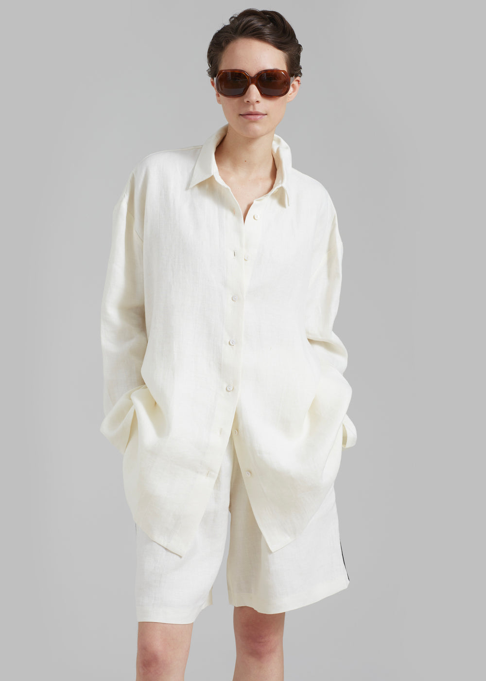 MATIN Supersized Shirt - Natural