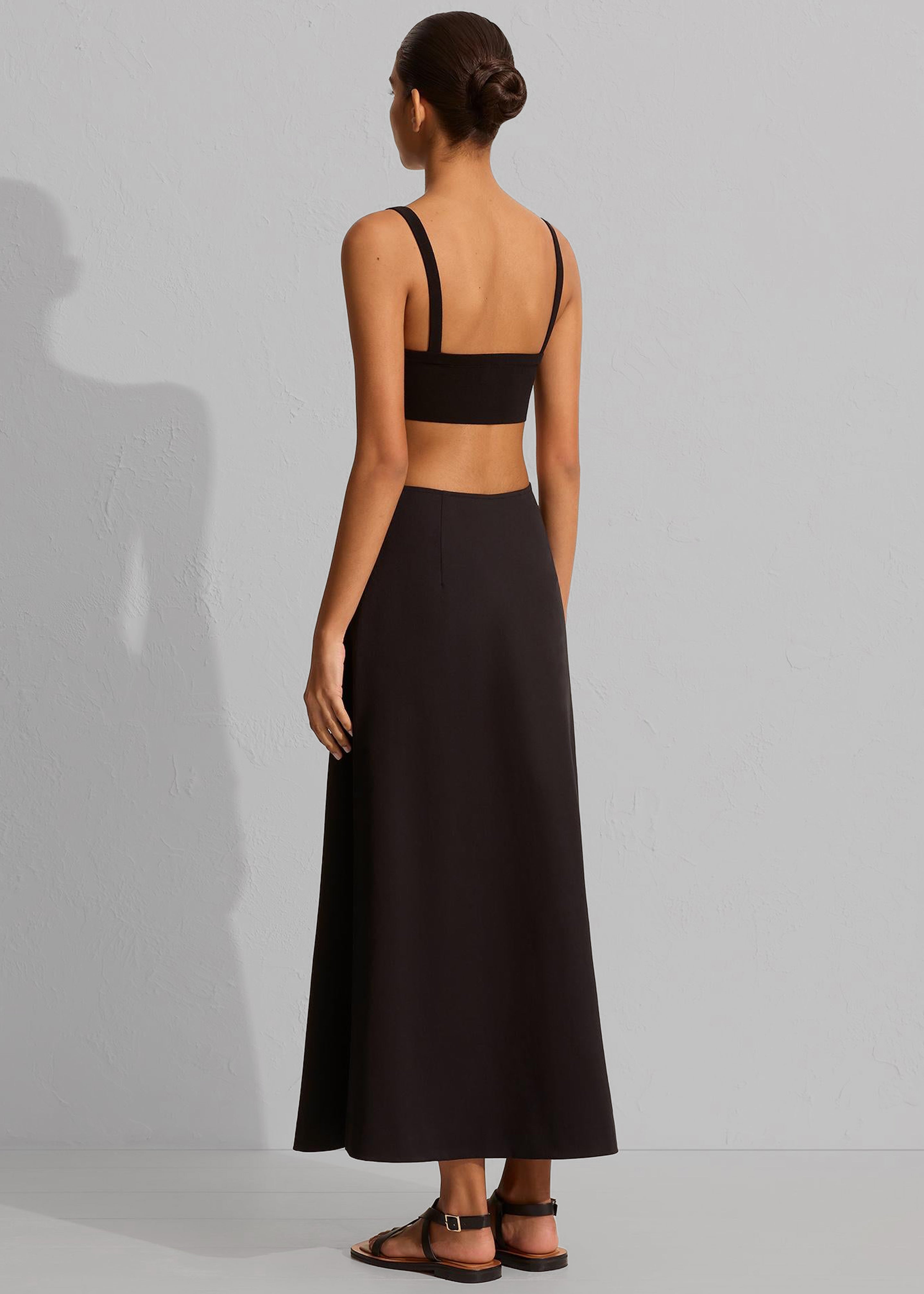 Black maxi 2024 a line skirt